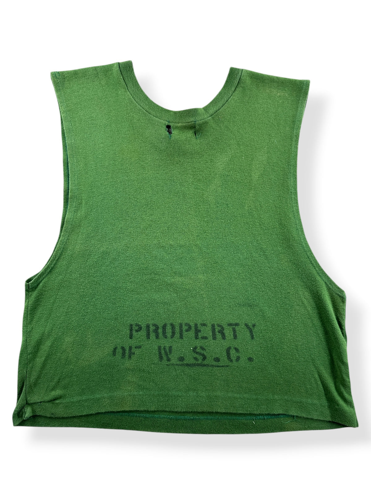 Back of Vintage 50s Wilson WSU Stenciled Tank Top SZ S