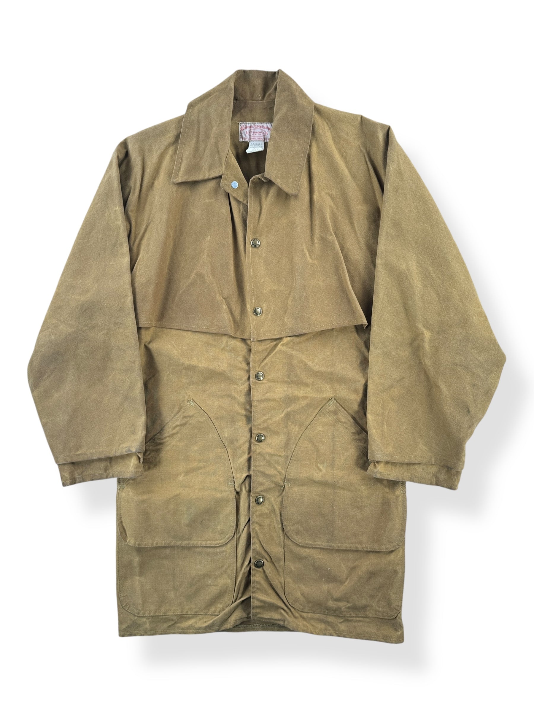Front of Vintage Filson Style 68 Tin Cloth Jacket SZ S