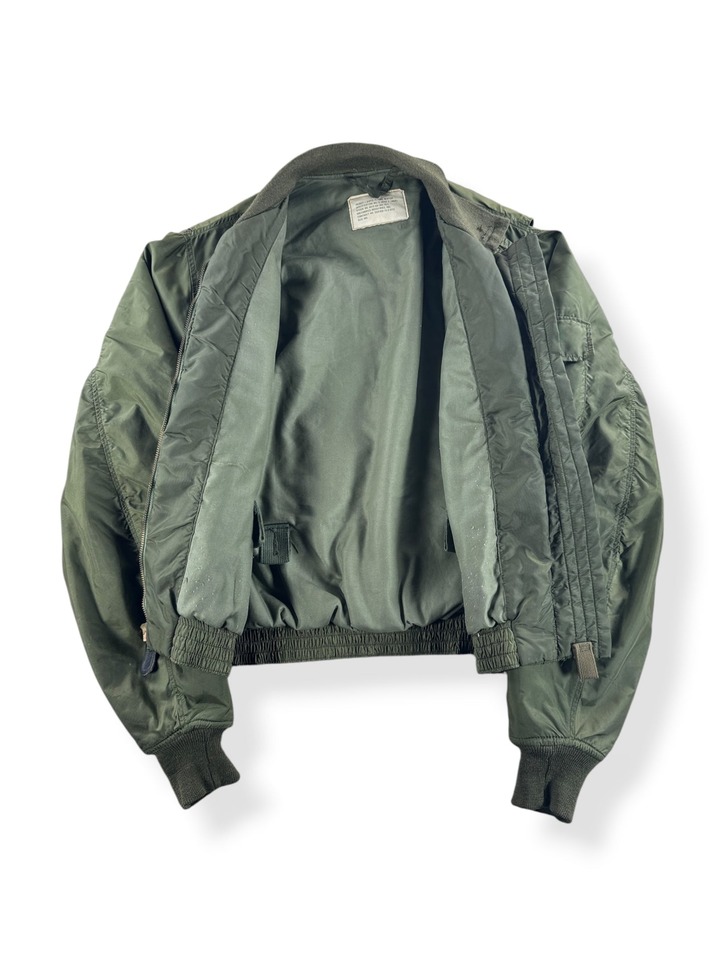 Inner lining on Vintage Vietnam Era G8 Flyers Jacket SZ 40