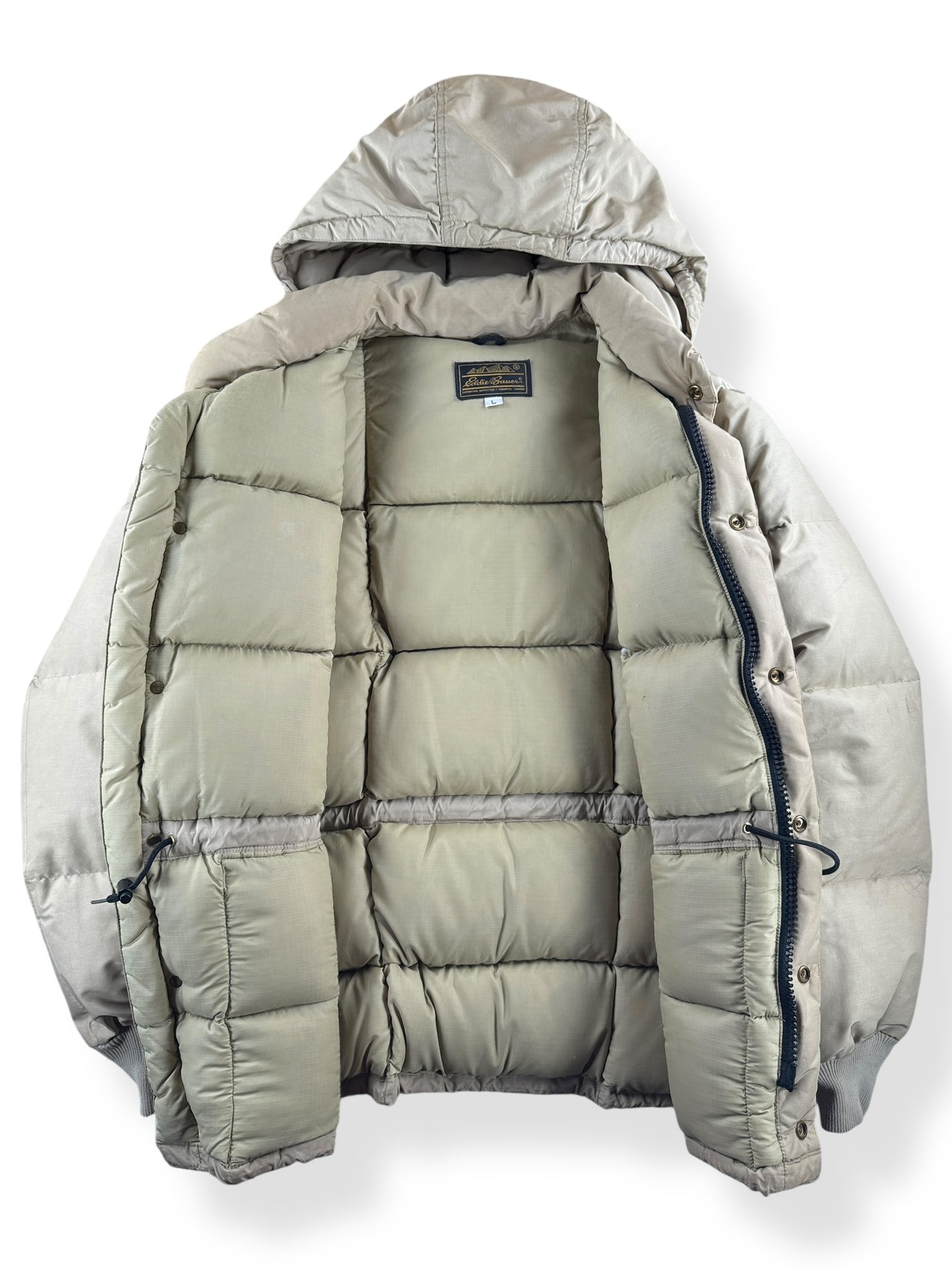 Inside of Vintage Eddie Bauer Down Jacket SZ L