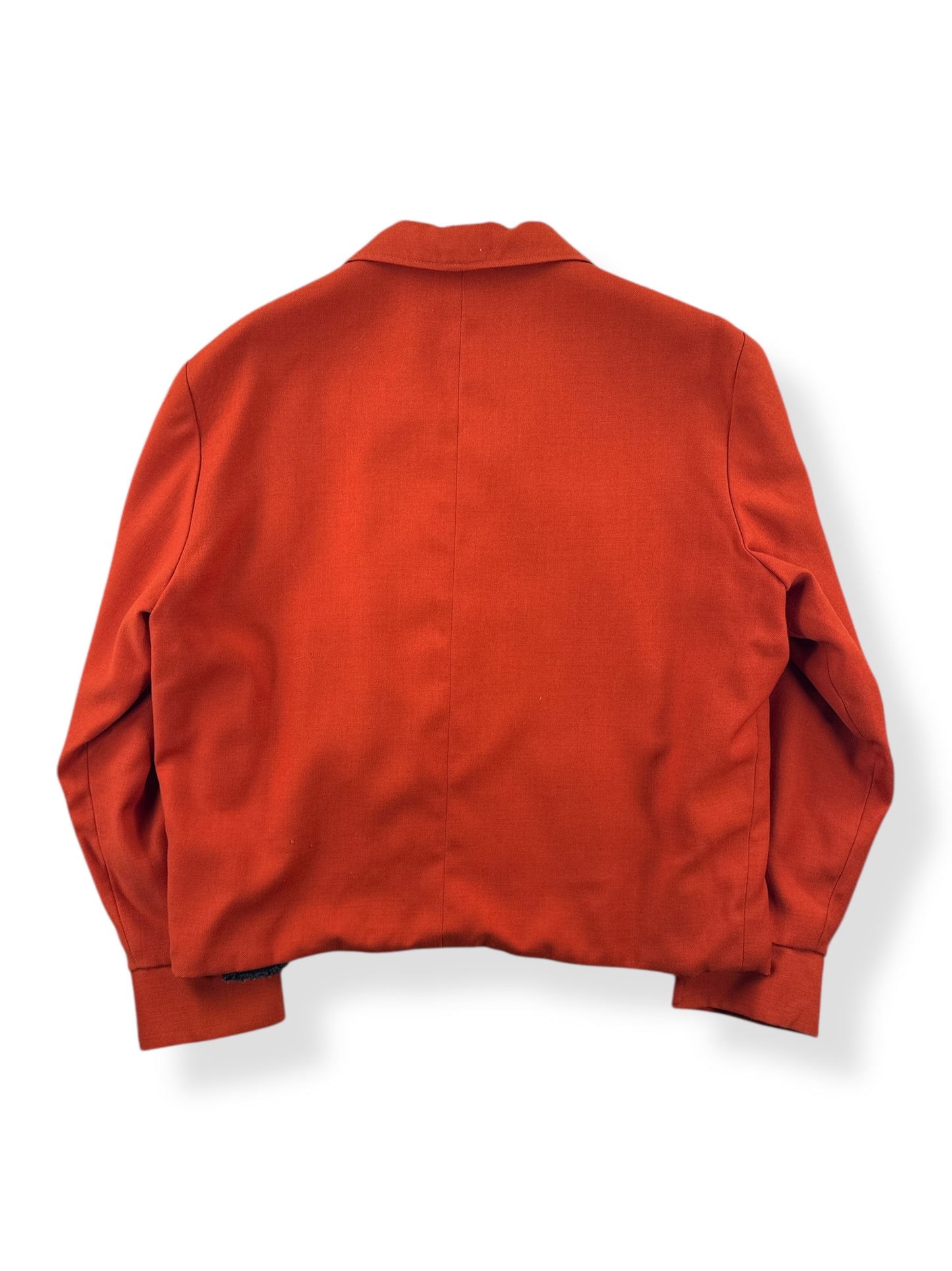 Back of Vintage Orange Gabardine Jacket SZ 42