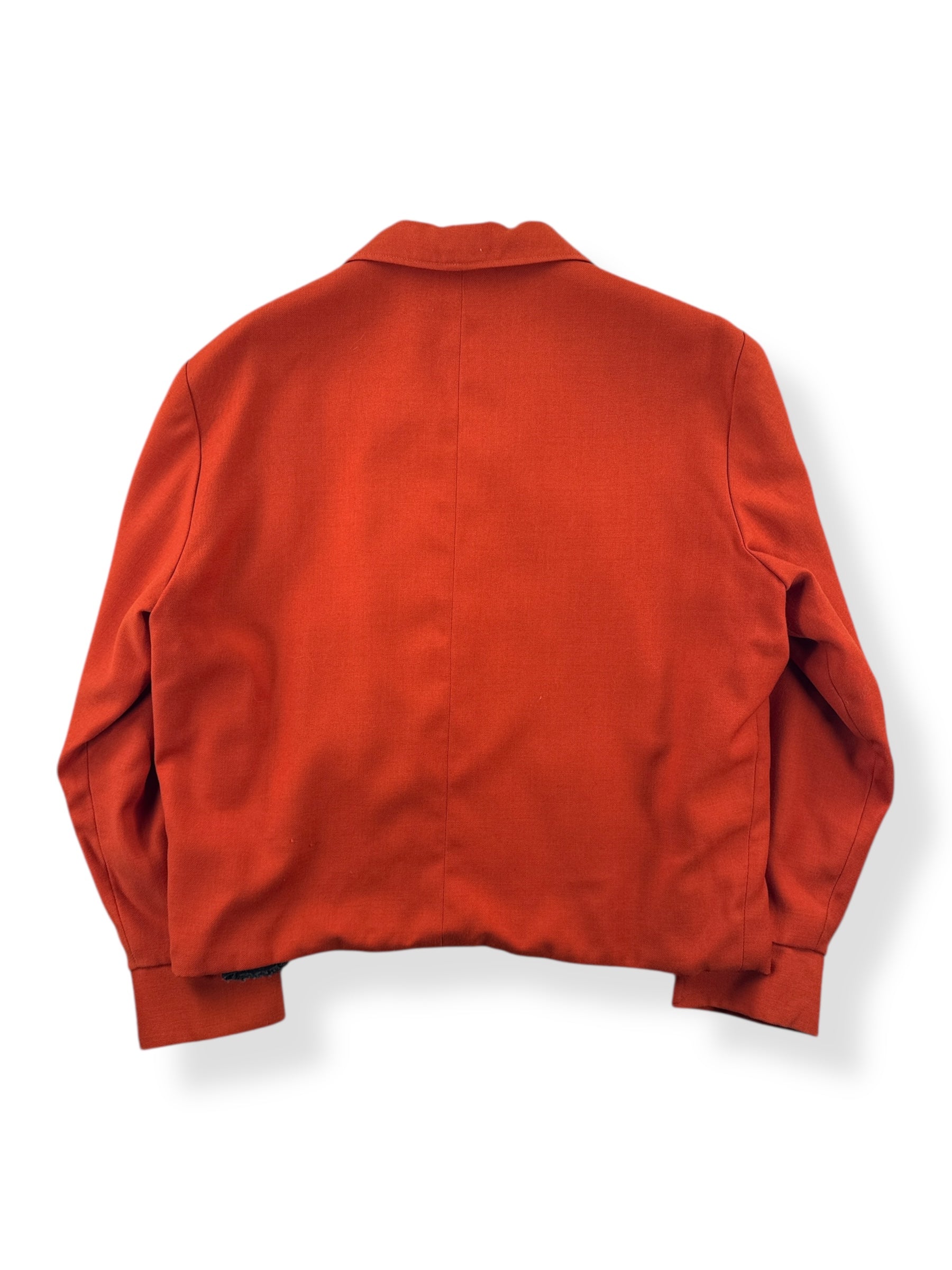 Back of Vintage Orange Gabardine Jacket SZ 42