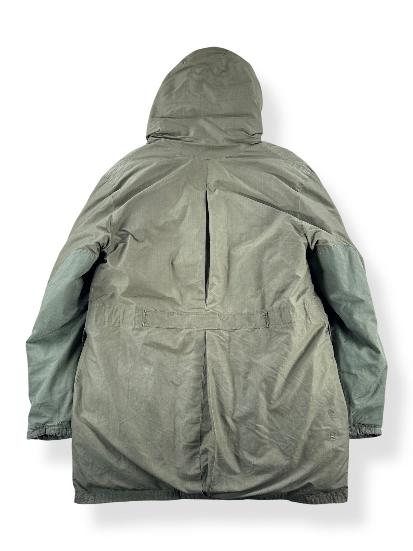 Back of Vintage Eddie Bauer Down Blizzard Proof Green Parka SZ M