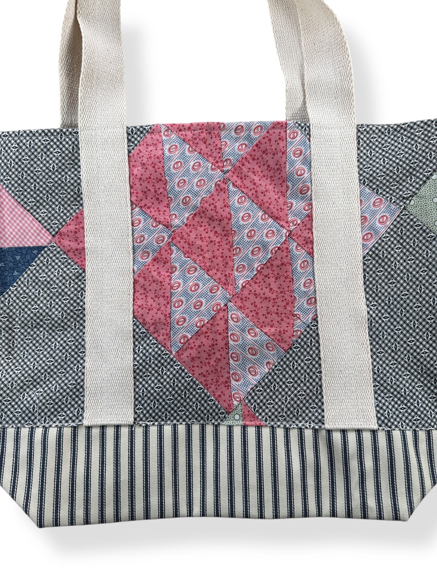 Side A Close Up of Archive Craft X Barn Owl Vintage Quilt Tote Bag