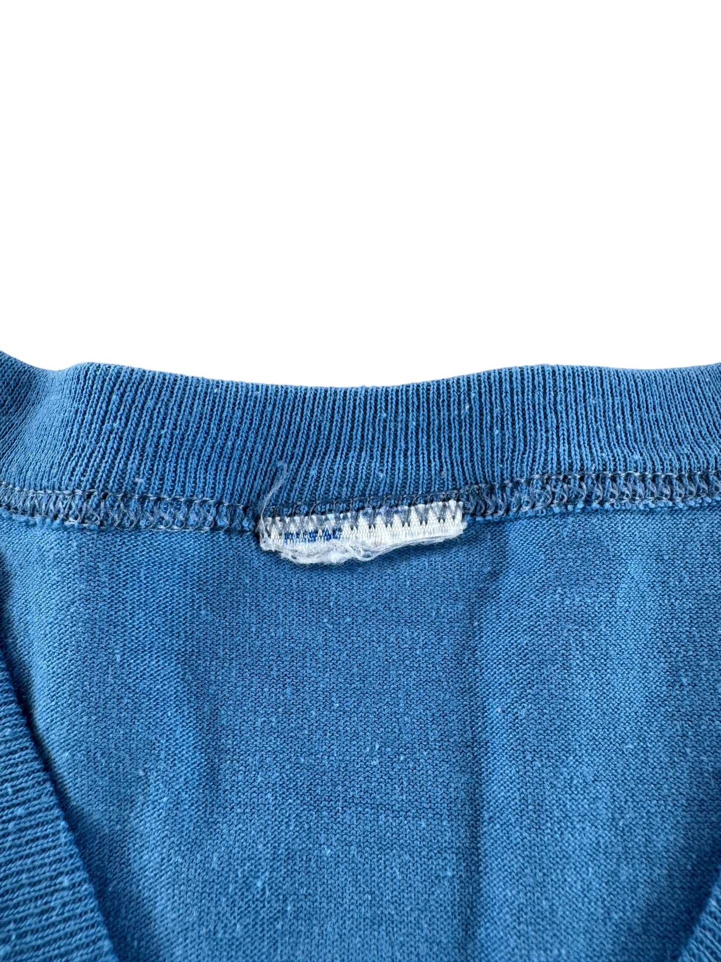 Tag on Vintage Baby Blue Cotton/Poly Jersey SZ XL (Fits L)