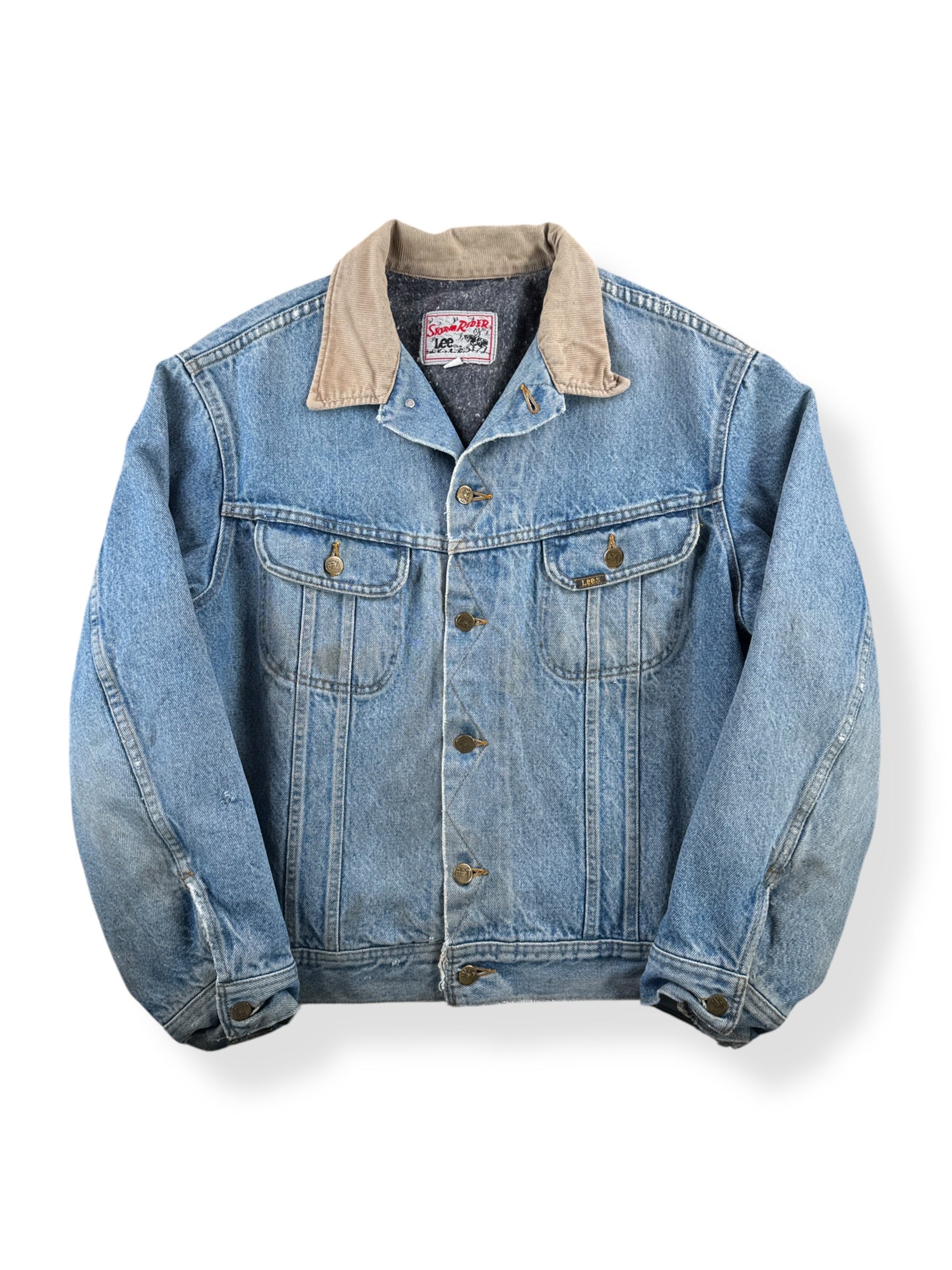 Front of Vintage Canadian Made Lee Storm Rider Denim Jacket SZ 44