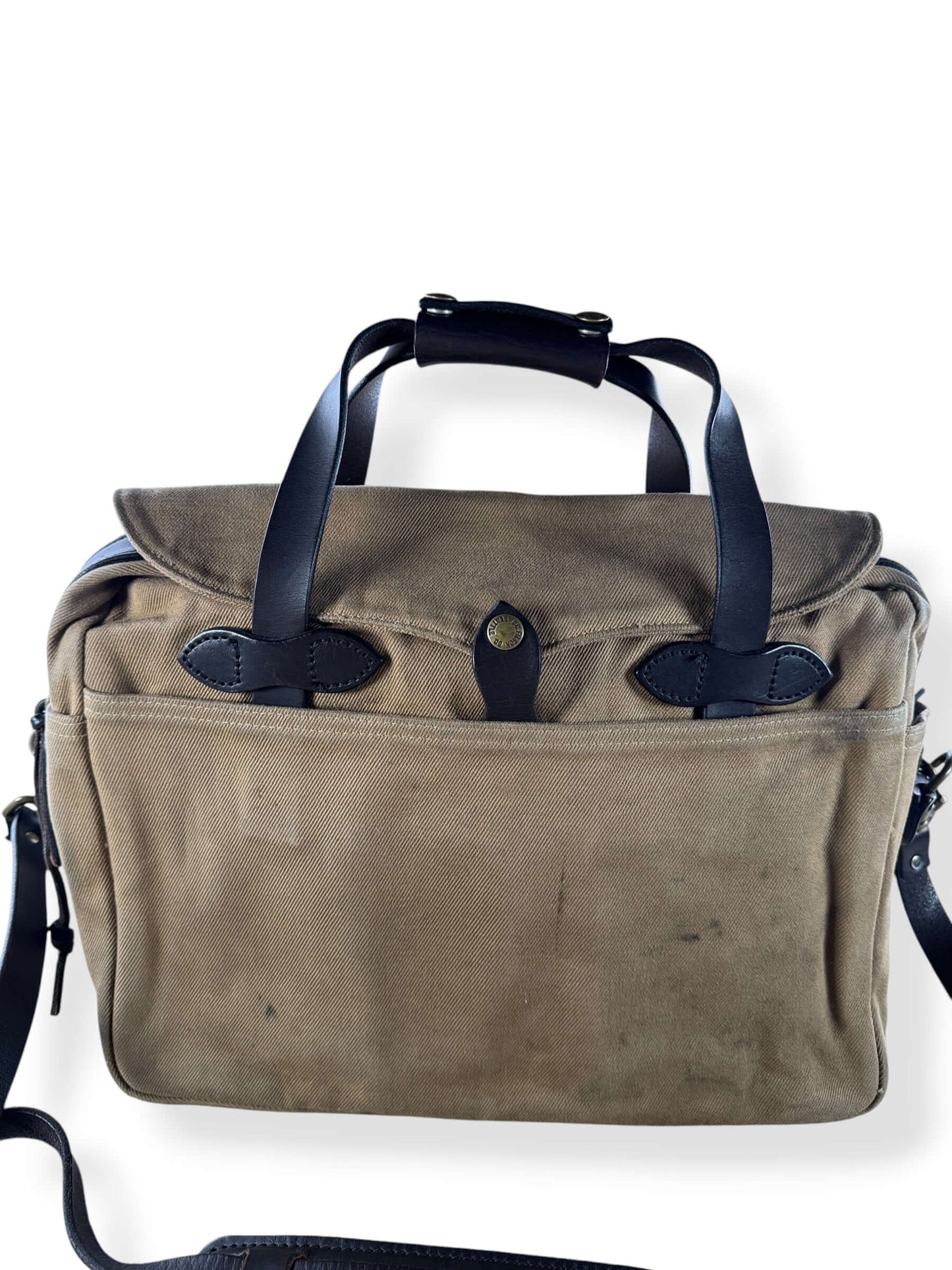 Close-up of Filson Rugged Twill Briefcase Style 257