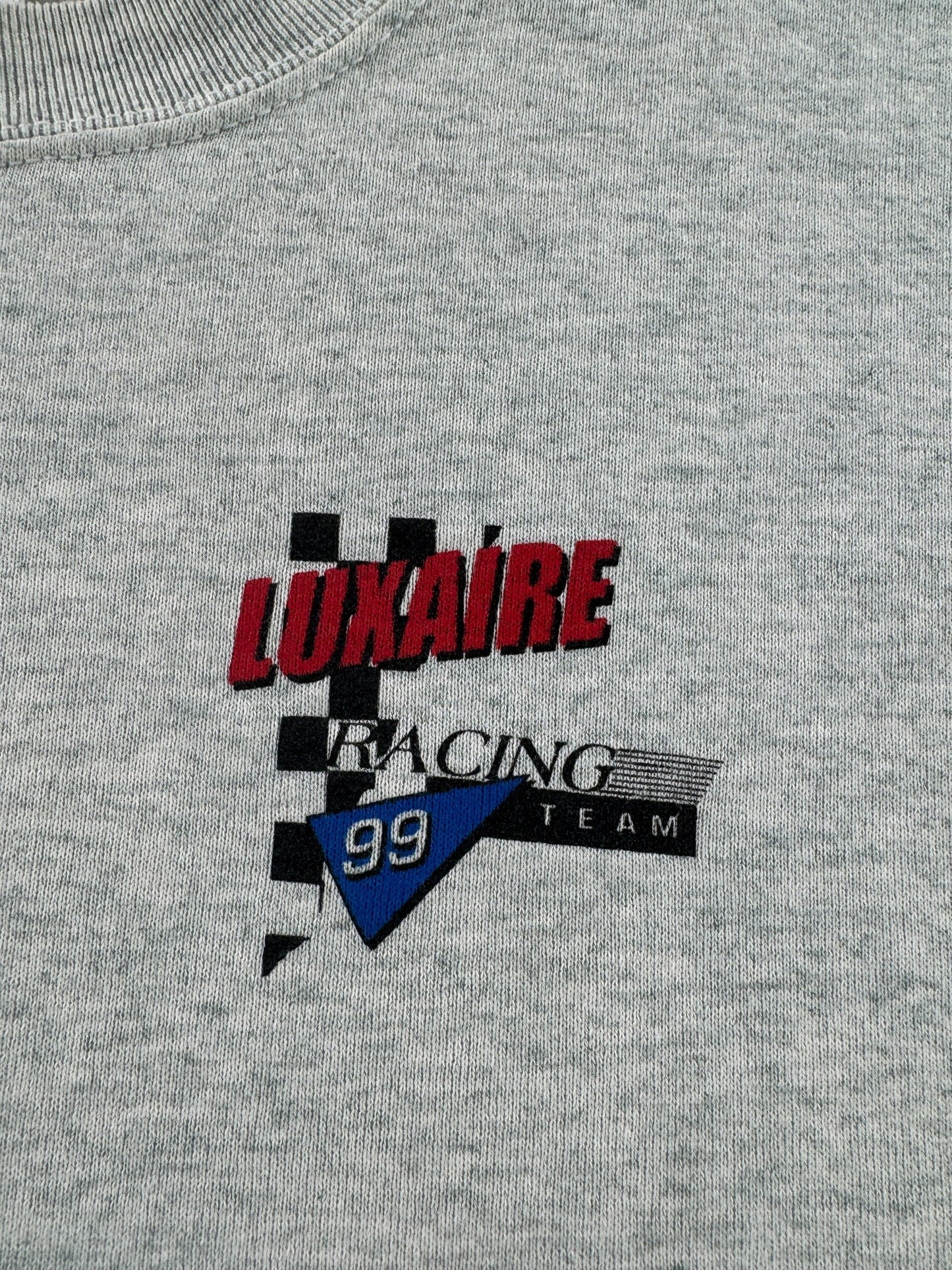 Front Graphic of Vintage Luxair Racing Crewneck SZ XXL