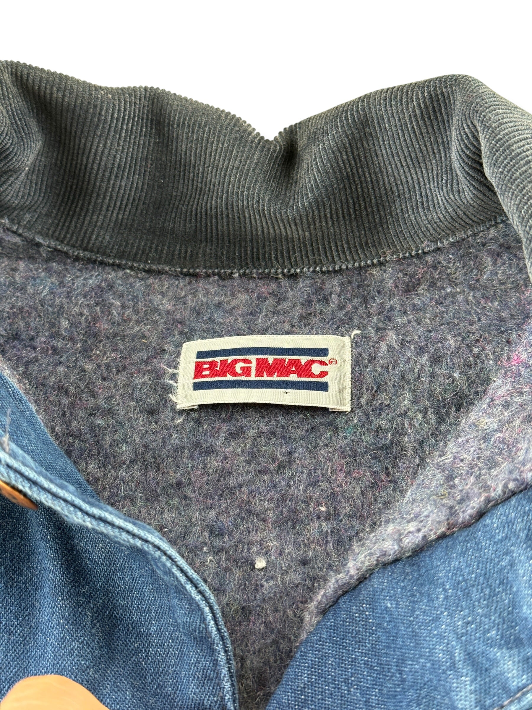 Tag on Vintage 80's Big Mac Denim Chore Jacket SZ L