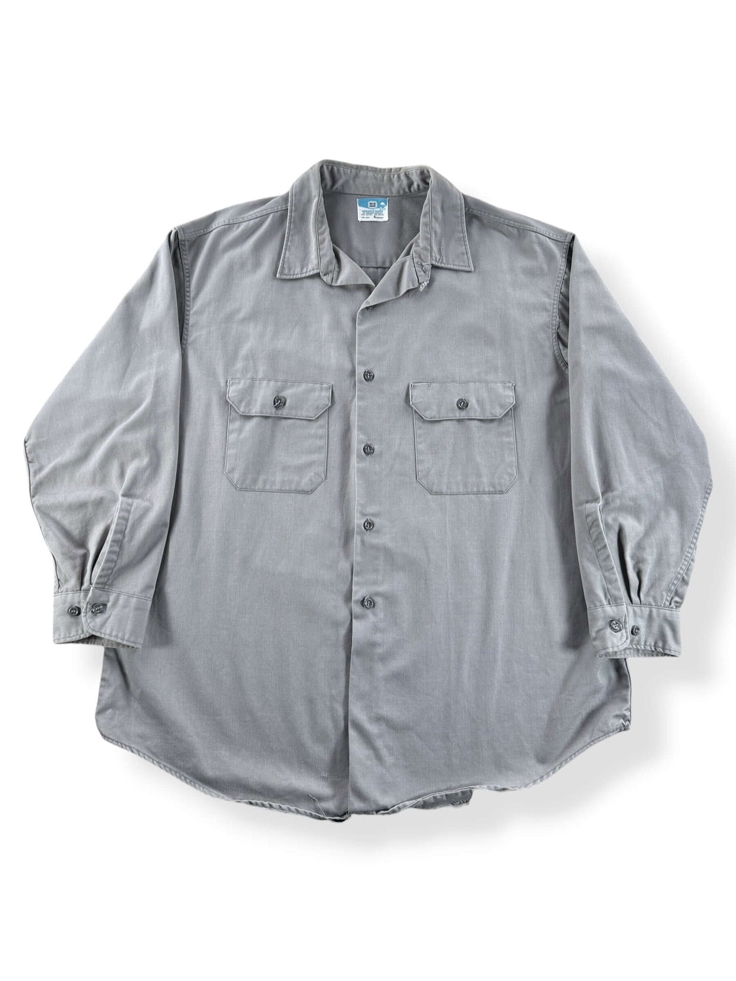Front of Vintage Grey Big Mac Work Shirt SZ XL