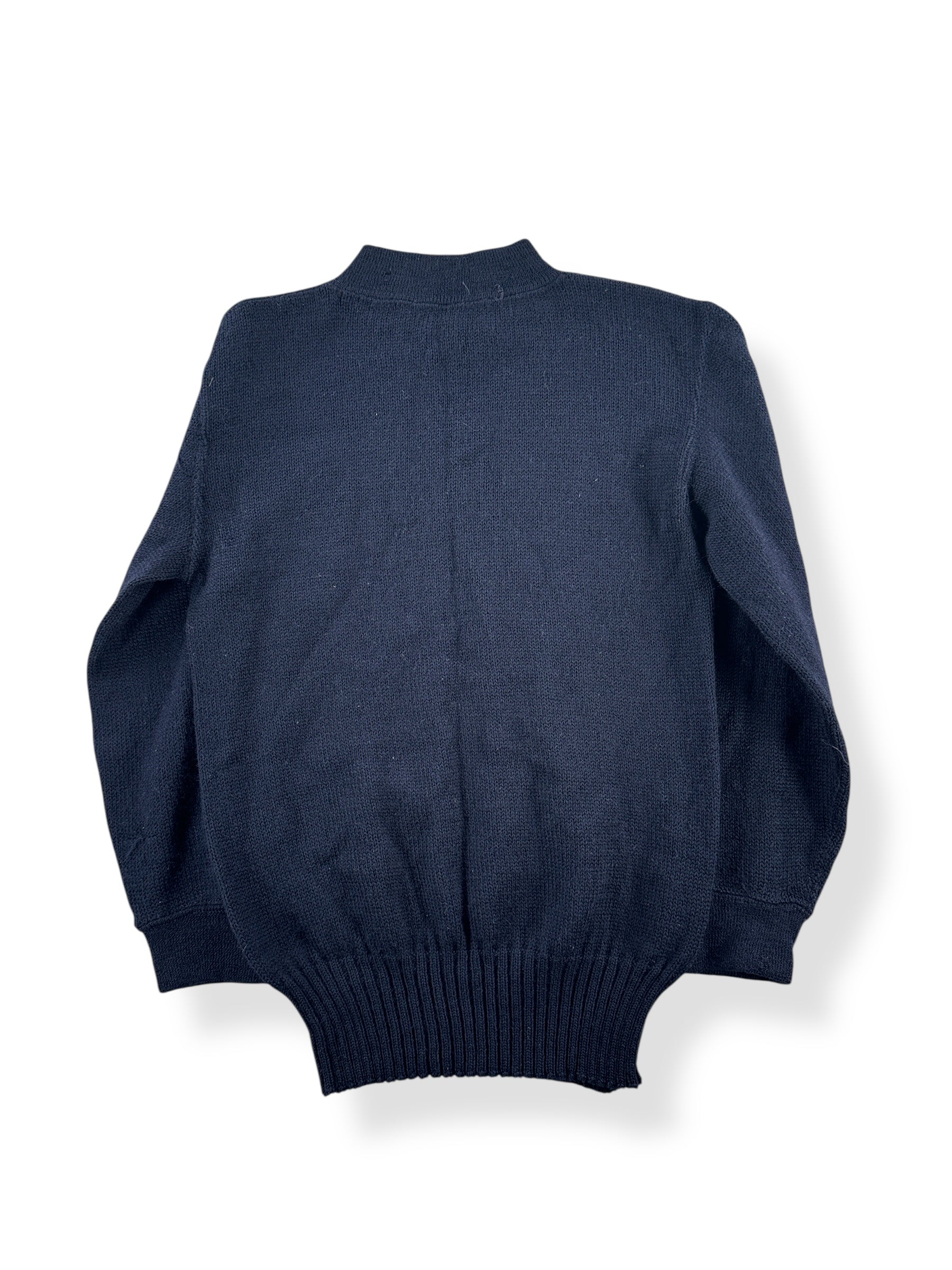 Back of Vintage USN Wool Sweater SZ XS AS IS