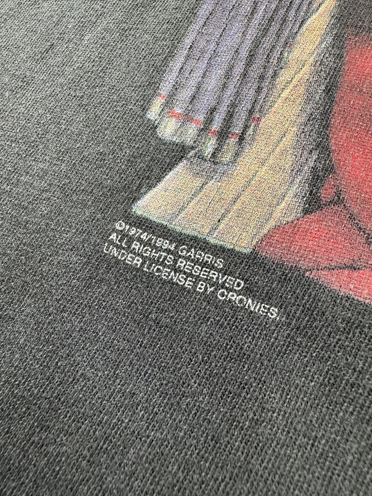 Graphic Copyright on Vintage GD Blues For Allah Tee SZ L