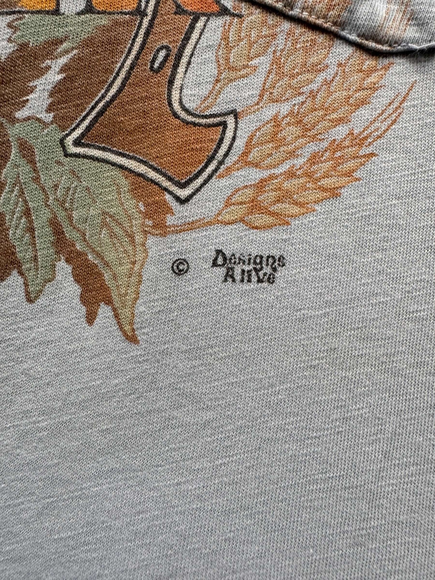 design trademark on Vintage Olympia Beer Two-Sided Pocket Tee SZ L