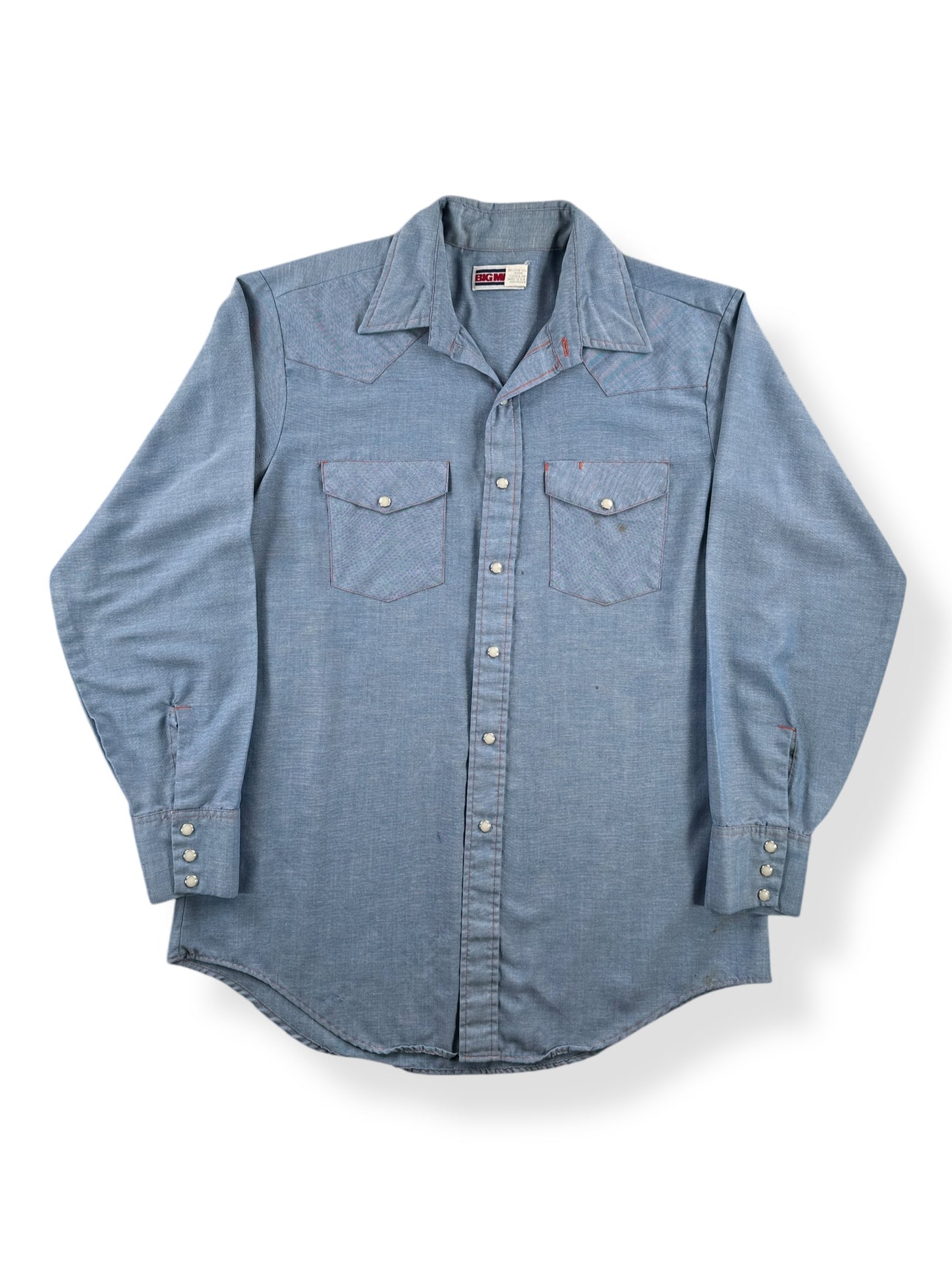 Front of Vintage Big Mac Pearlsnap Shirt SZ L Tall