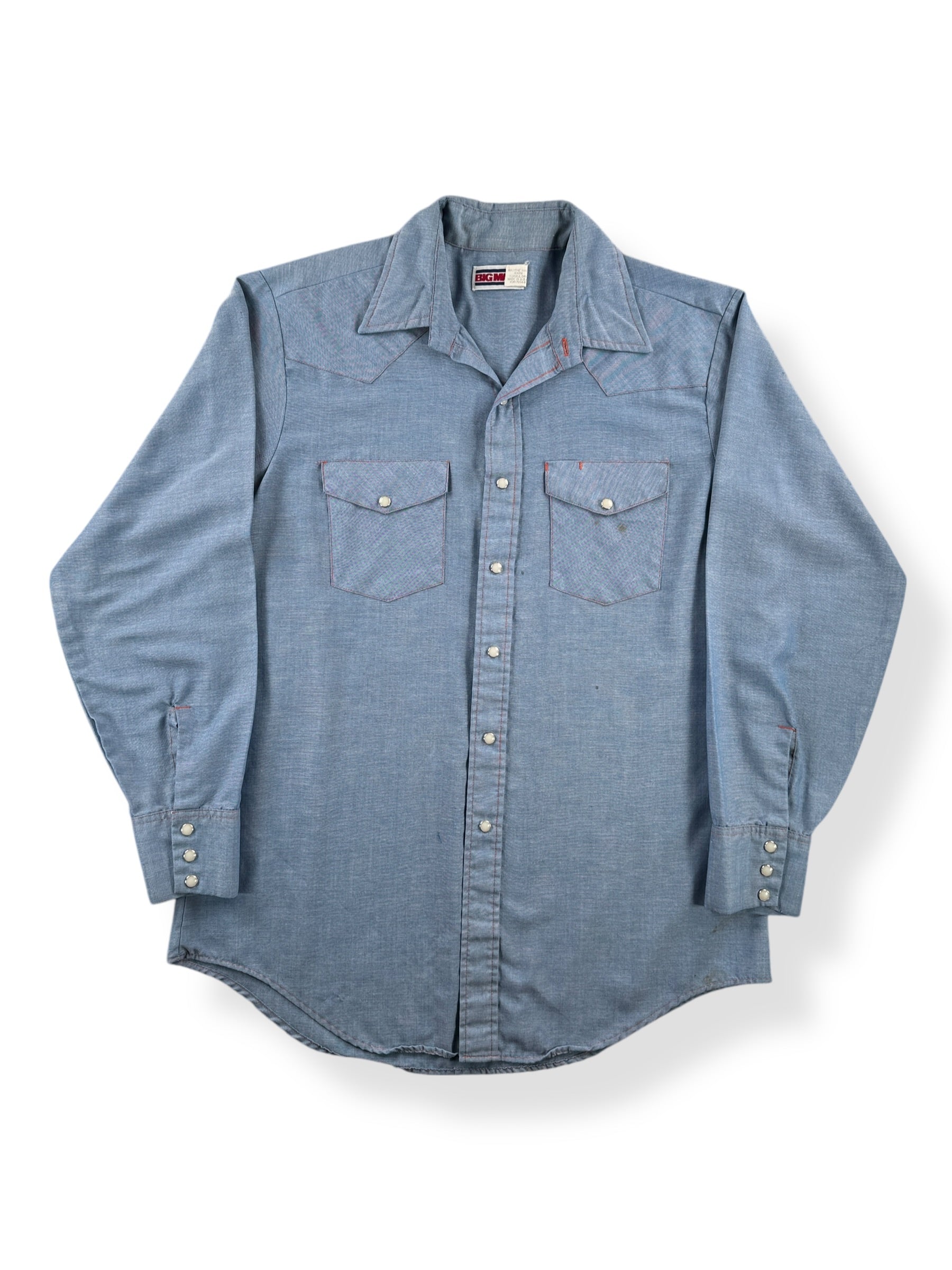 Front of Vintage Big Mac Pearlsnap Shirt SZ L Tall