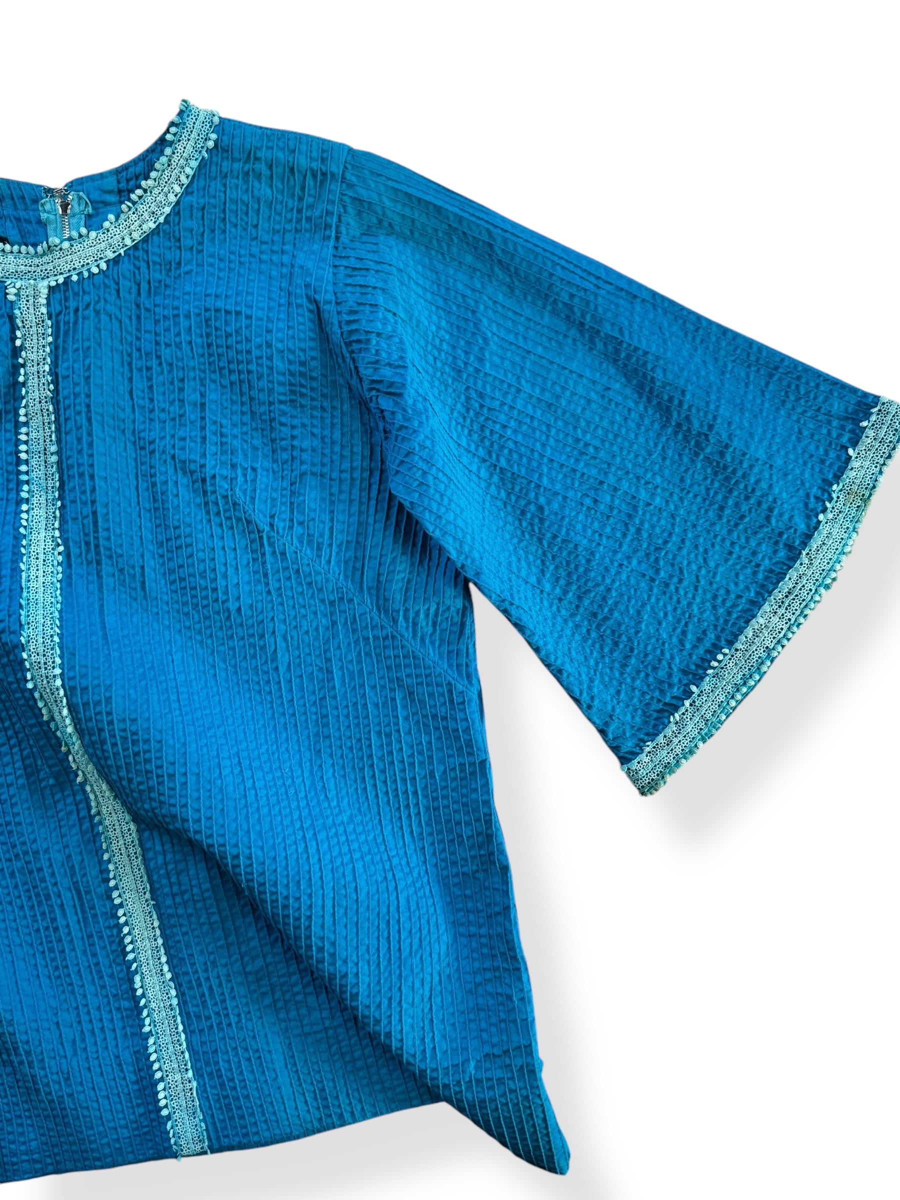 Front left side of 1960s Vicki Mexican Tunic L