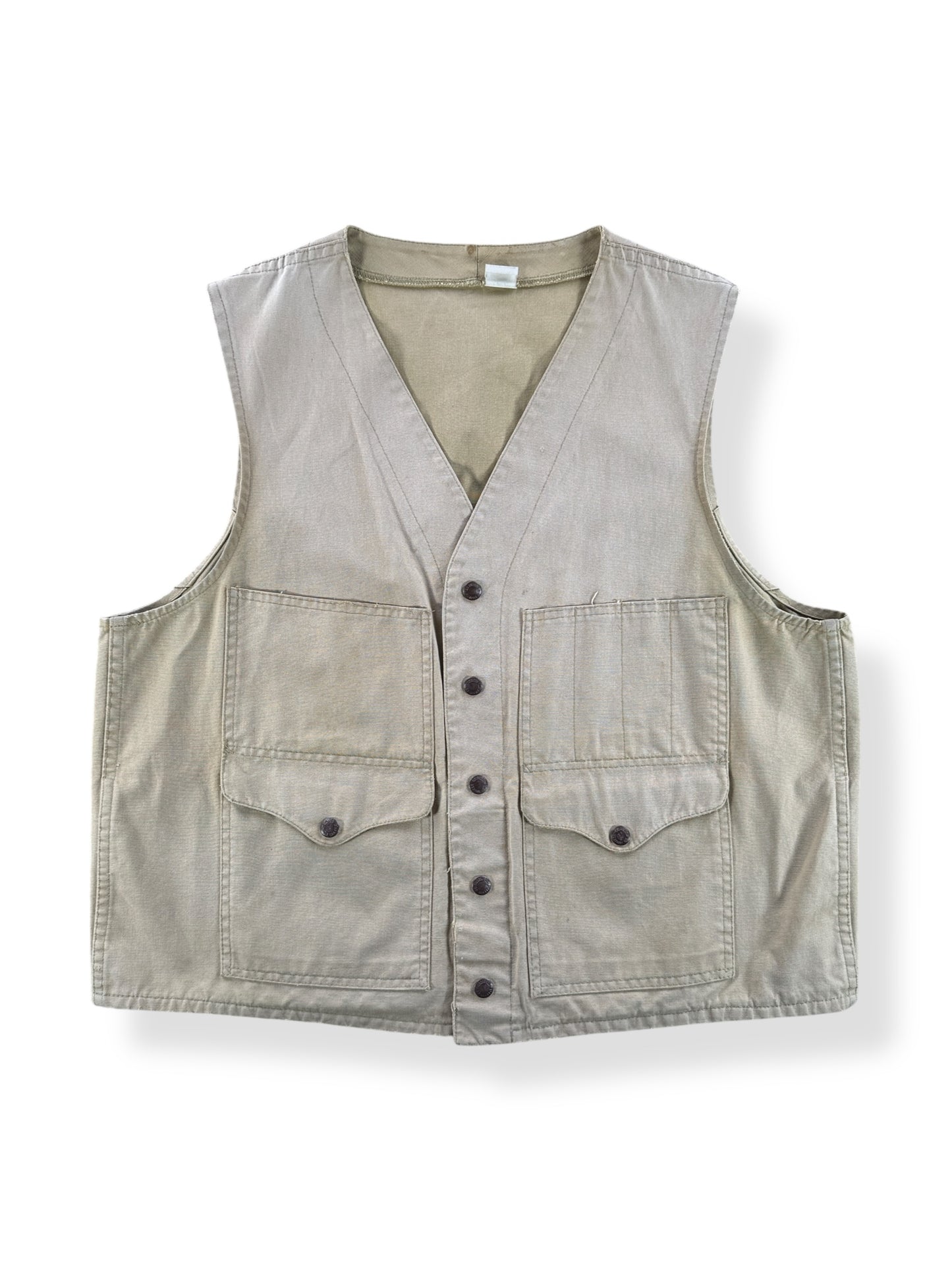 Front of Vintage Filson Style 8 Dry Tin Vest SZ 44