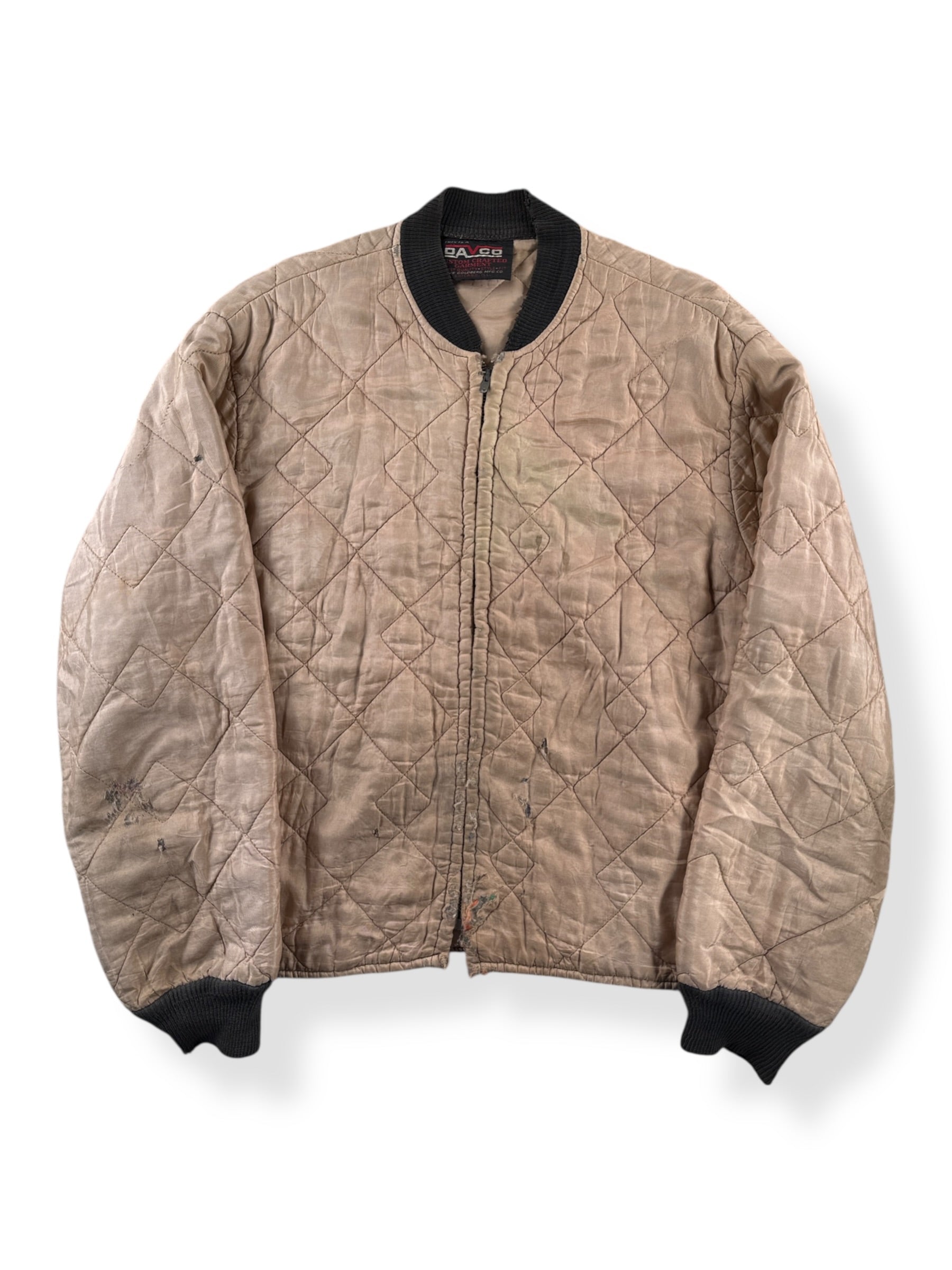 Front of Vintage Davco Quilted Liner Jacket SZ L AS IS