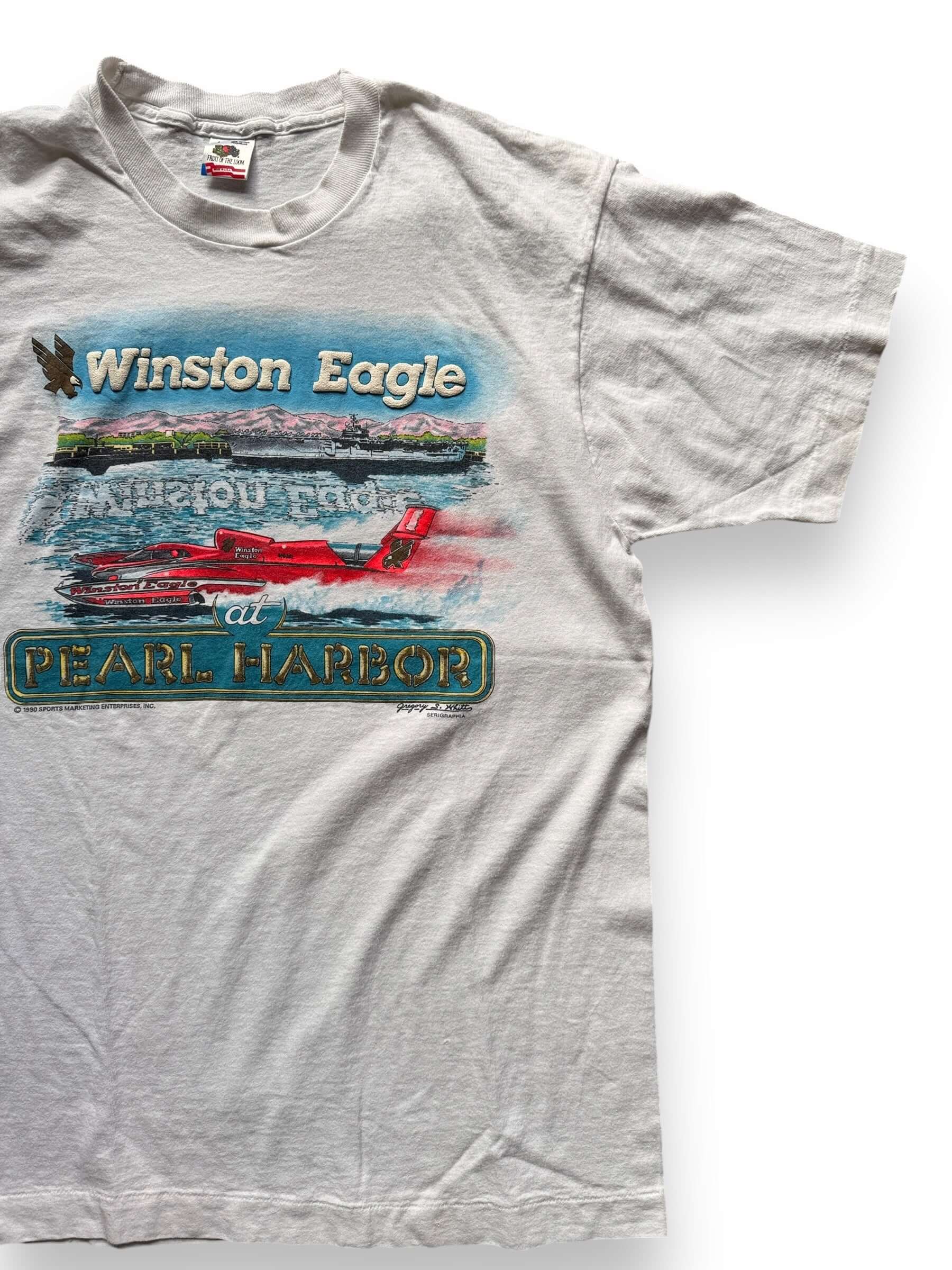 Front Left View of Vintage Winston Eagle Pearl Harbor Tee SZ L