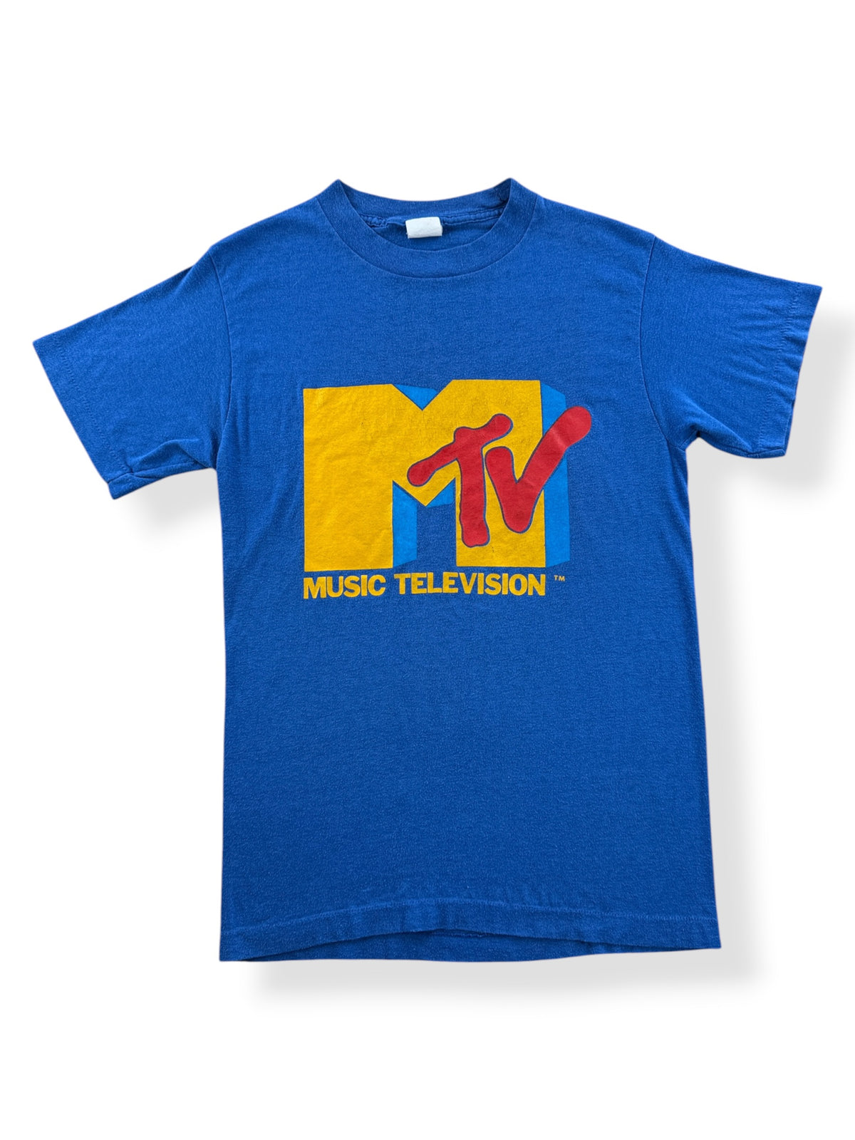 Front of Vintage 1980s MTV Tee SZ M (Fits XS)