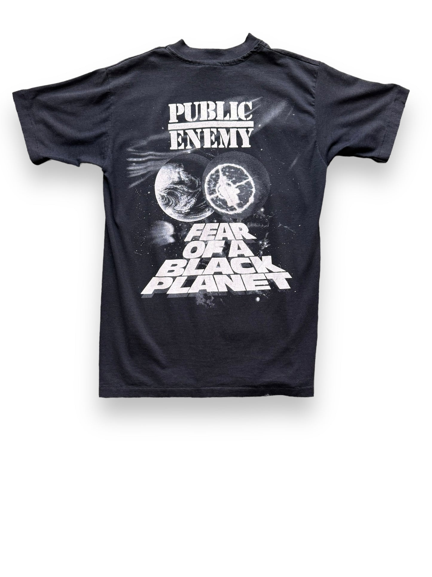 back of Vintage Public Enemy Fear of a Black Planet Rap Tee SZ M