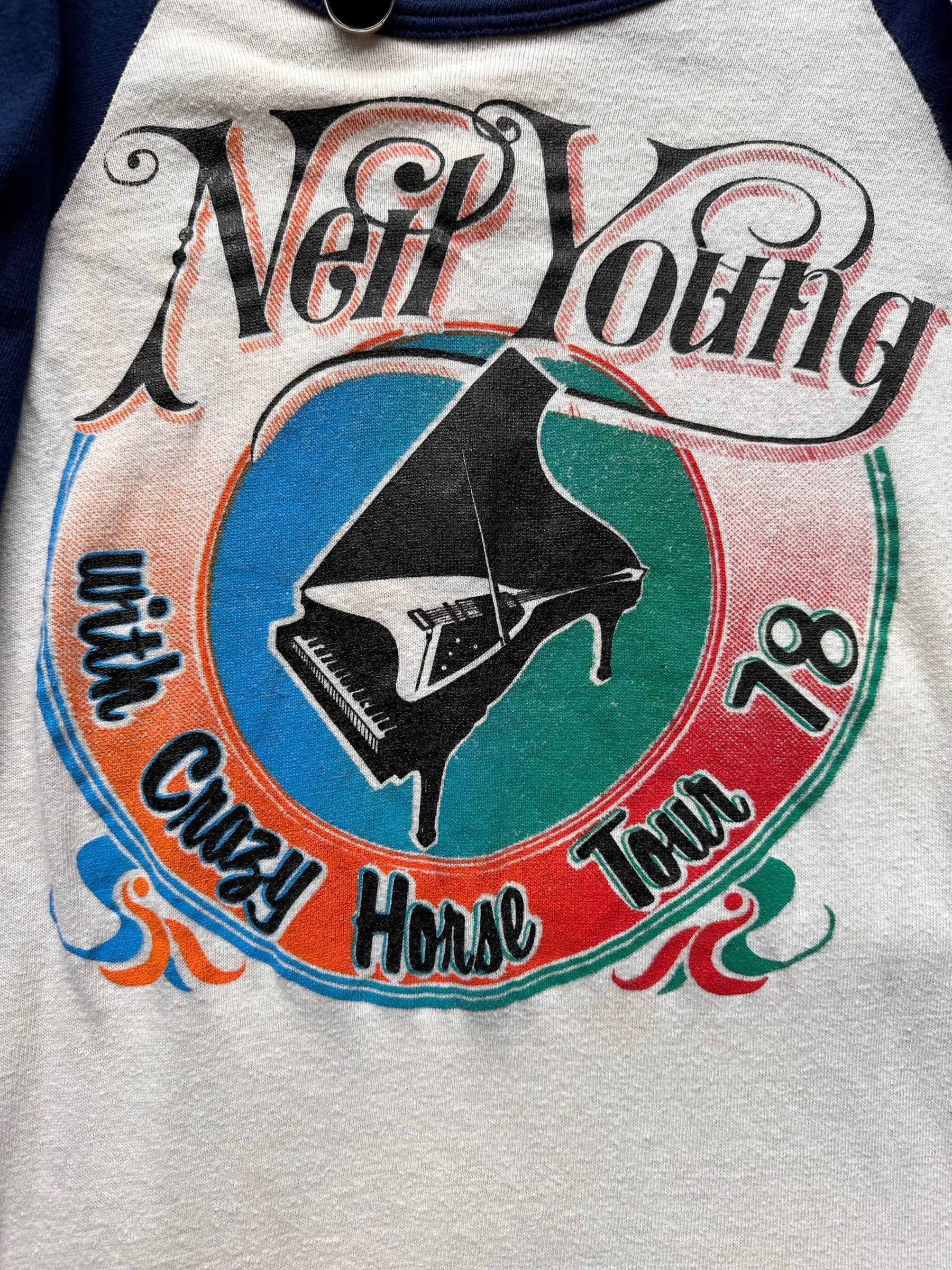 Graphic Detail on Vintage Neil Young & Crazy Horse 1978 Tour Tee SZ XL |  Barn Owl Vintage Clothing | Vintage Neil Young Tees Seattle