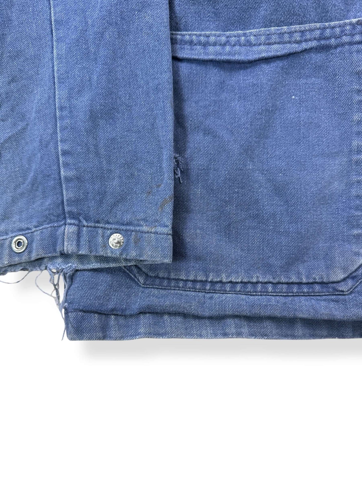 Wear on Vintage KLM Faded French Chore Coat SZ XL