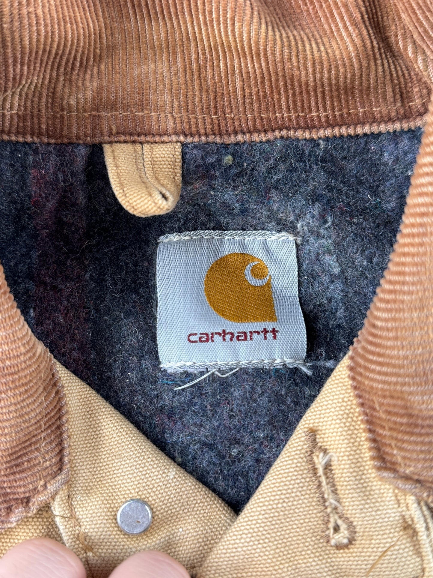 Tag on Vintage Carhartt Paint Splattered Chore Coat SZ XL