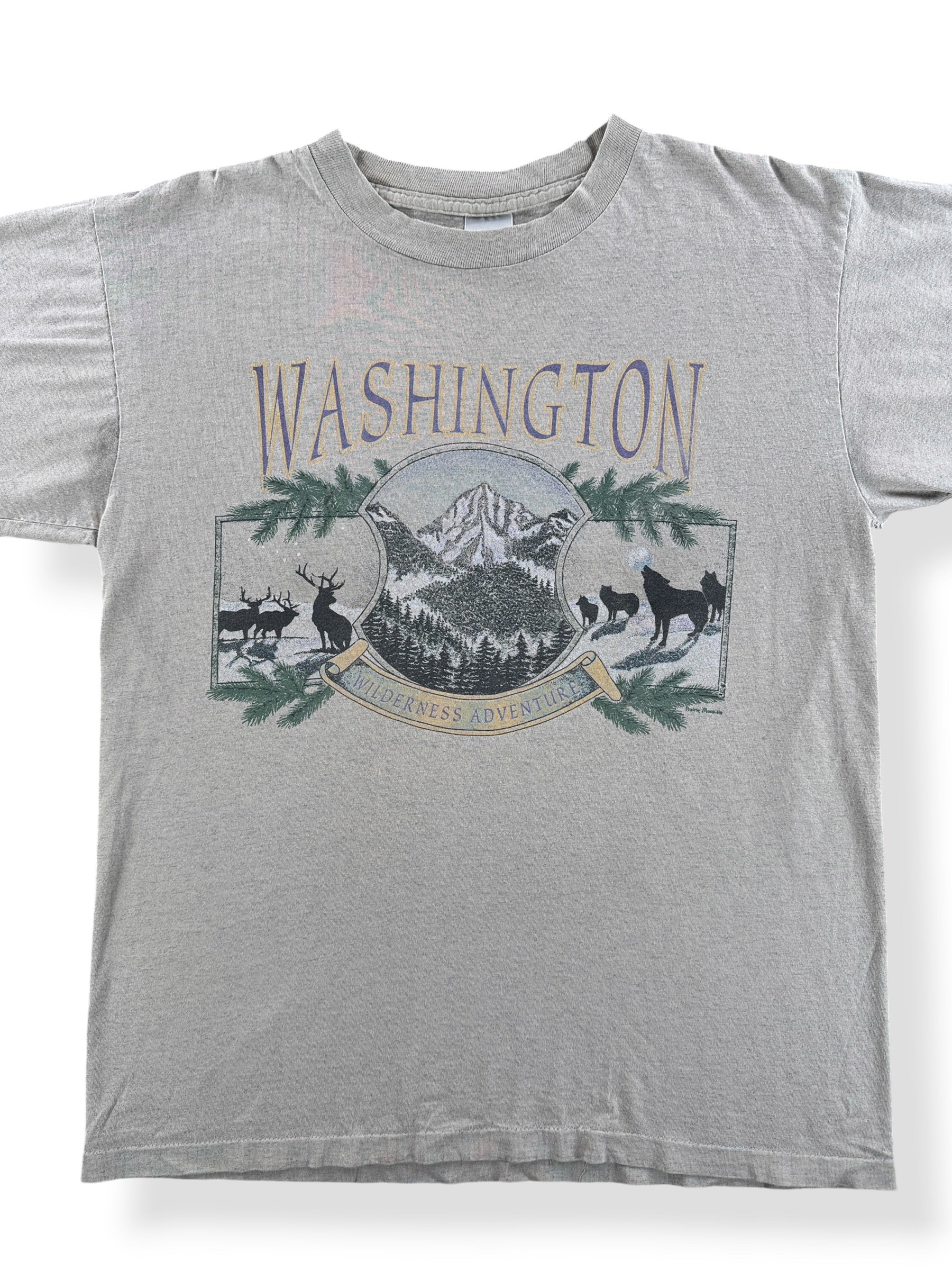 Front Close Up of Vintage Washington Wilderness Adventure Tee SZ L