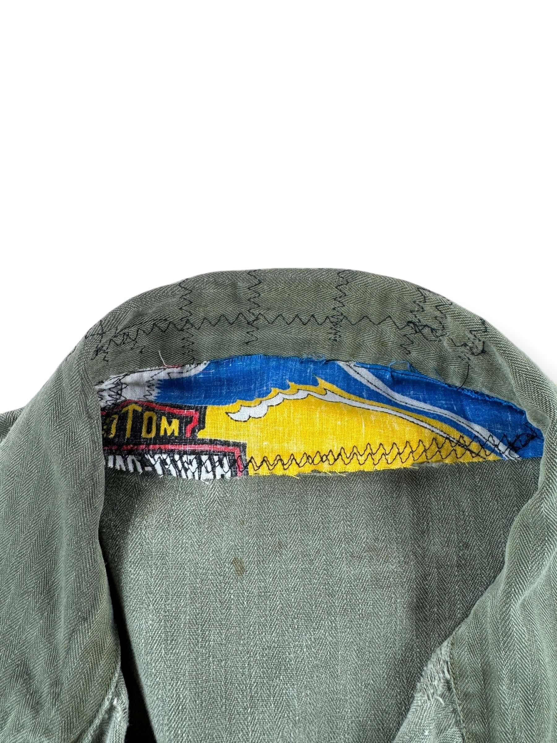 Patch on Vintage Custom Harley Bandana HBT Military Top SZ XL