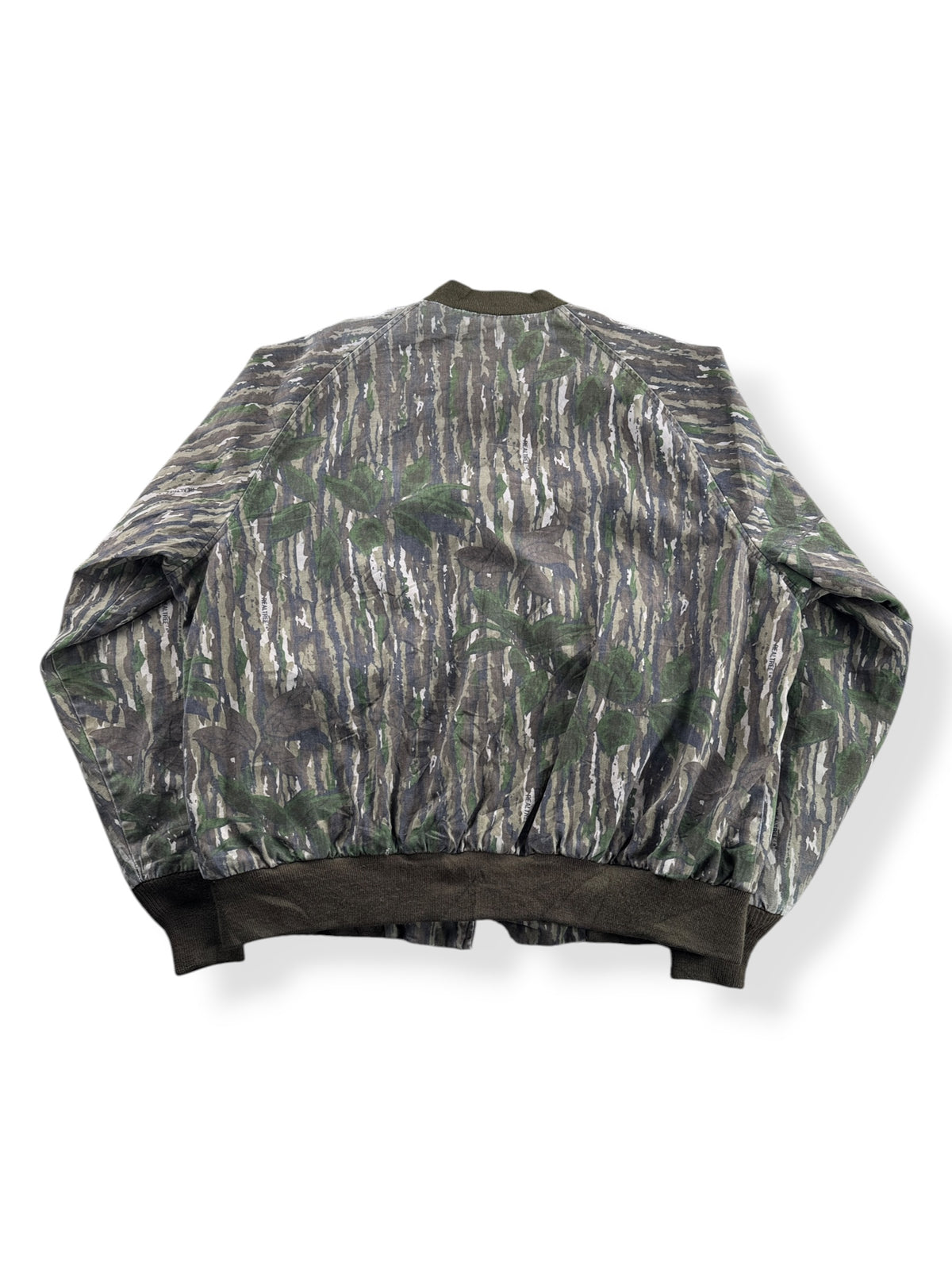 Back of Vintage Duxbak Camo Bomber Jacket SZ XL