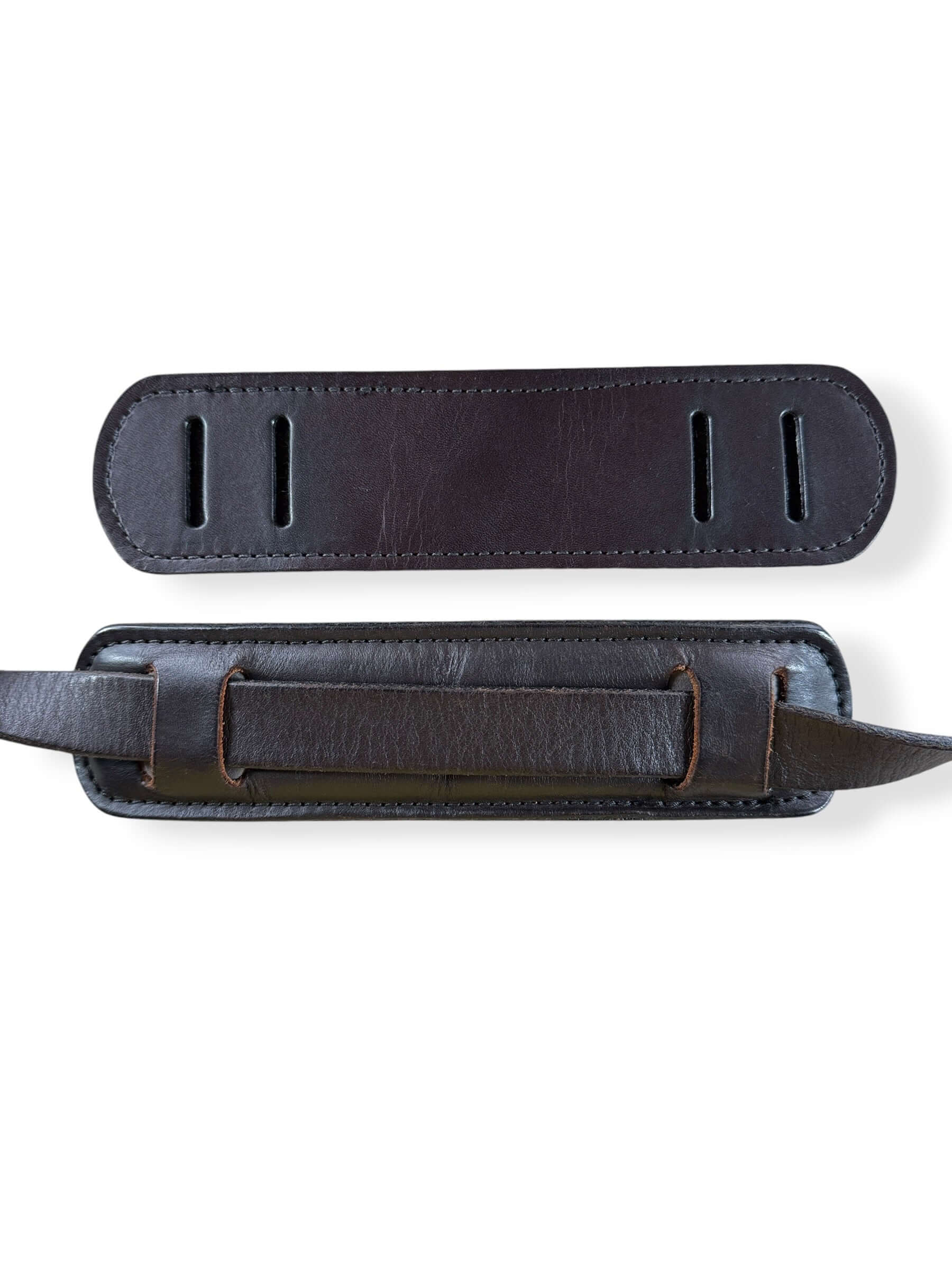 Leather strap shoulder protectors for Filson Rugged Twill Briefcase Style 257
