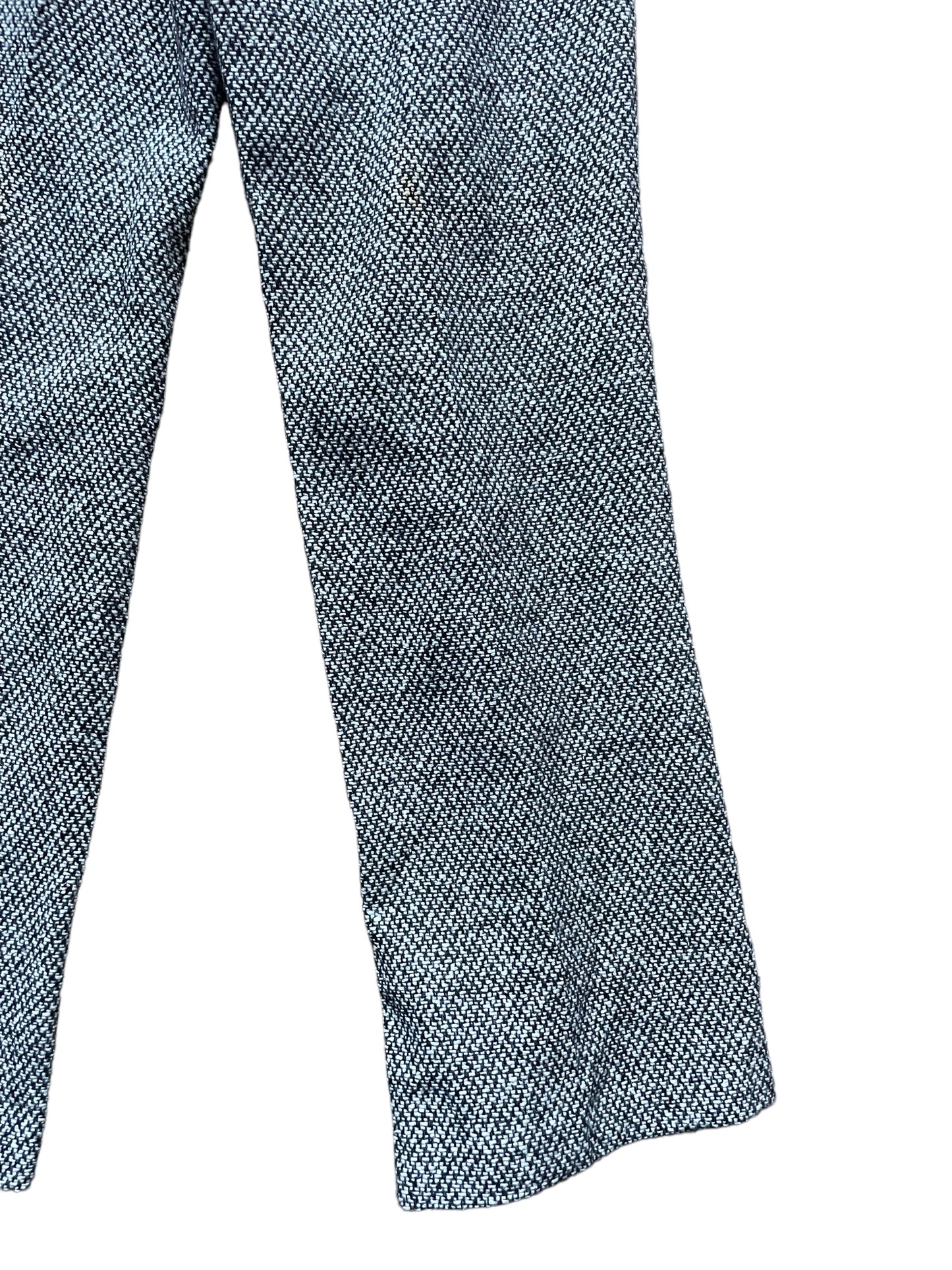 Back right leg view of Vintage 1970s Deadstock Wool Blend Tweed Trousers W30 | Barn Owl Vintage Seattle | Vintage Trousers