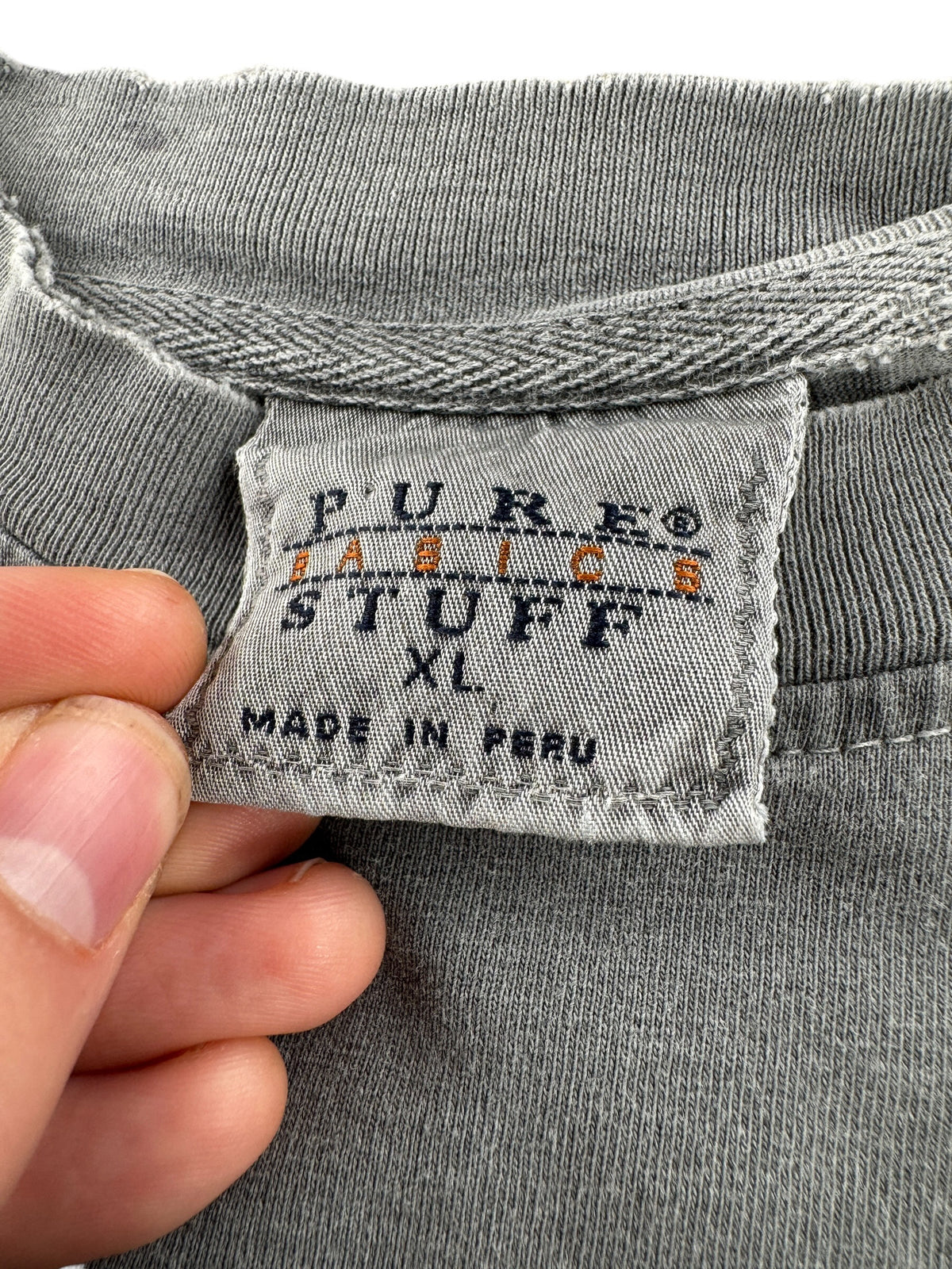 Tag on Vintage Pure Stuff Painted Blank Tee SZ XL