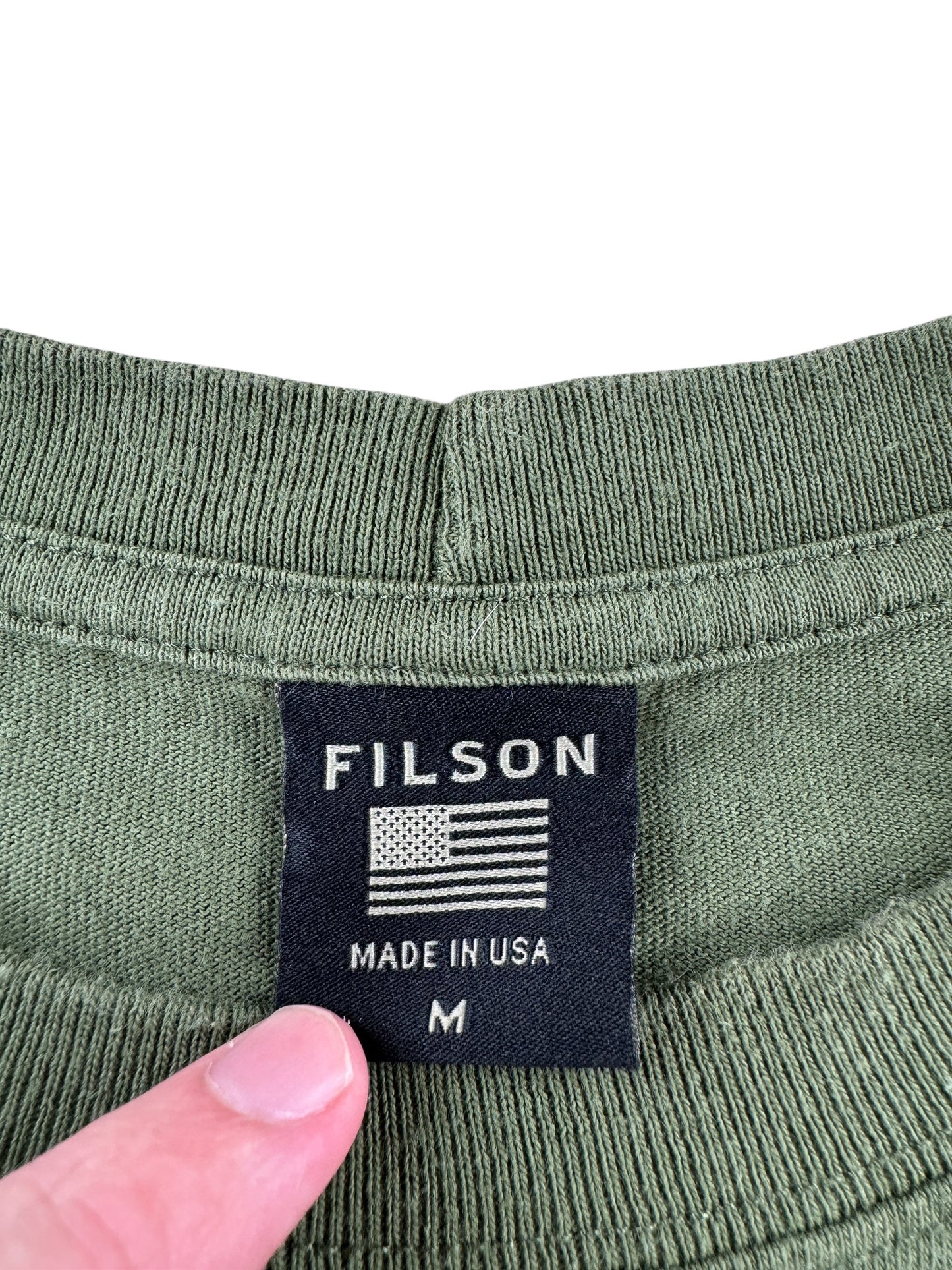 Tag on Filson Sportsman Long Sleeve Tee SZ M