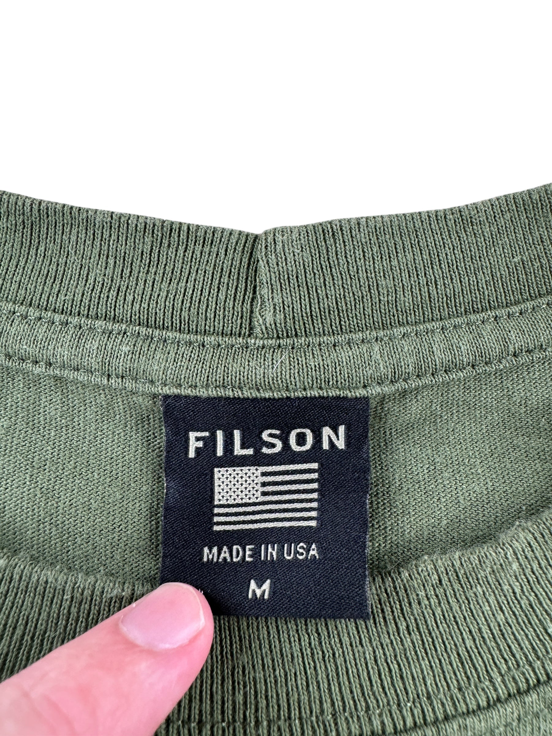 Tag on Filson Sportsman Long Sleeve Tee SZ M