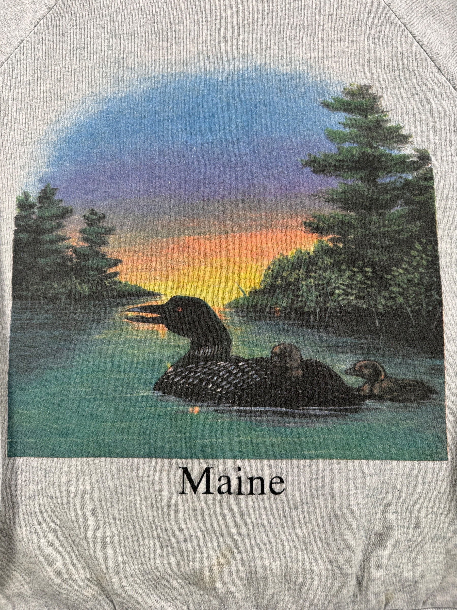Graphic of Vintage Maine Loon Crewneck SZ M