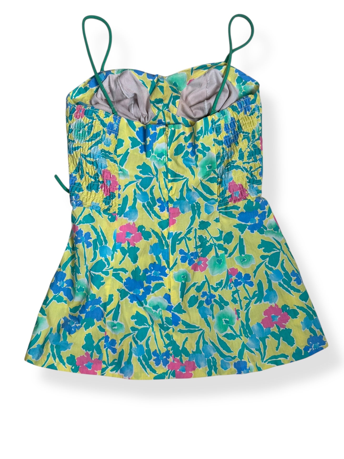 Back of 1980s Seawaves Cotton Playsuit L