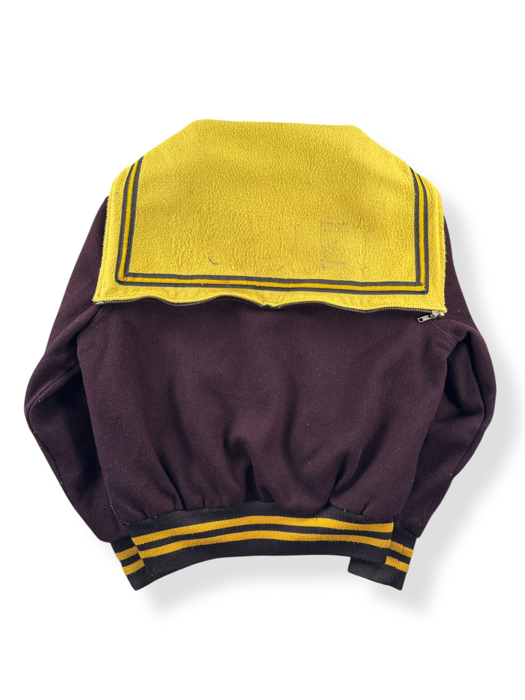 Back of Vintage Hooded Varsity Jacket SZ L