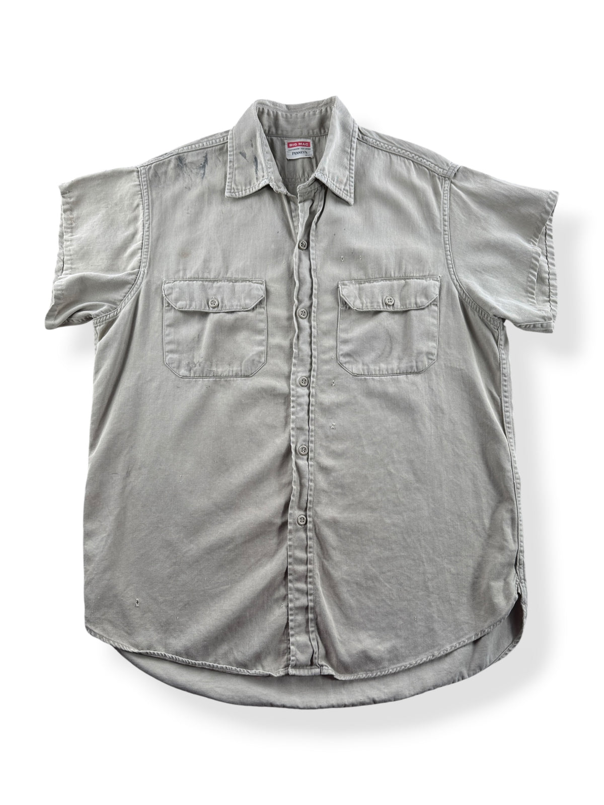 Front of Vintage 1960s Distressed Big Mac Penney's Work Shirt SZ M