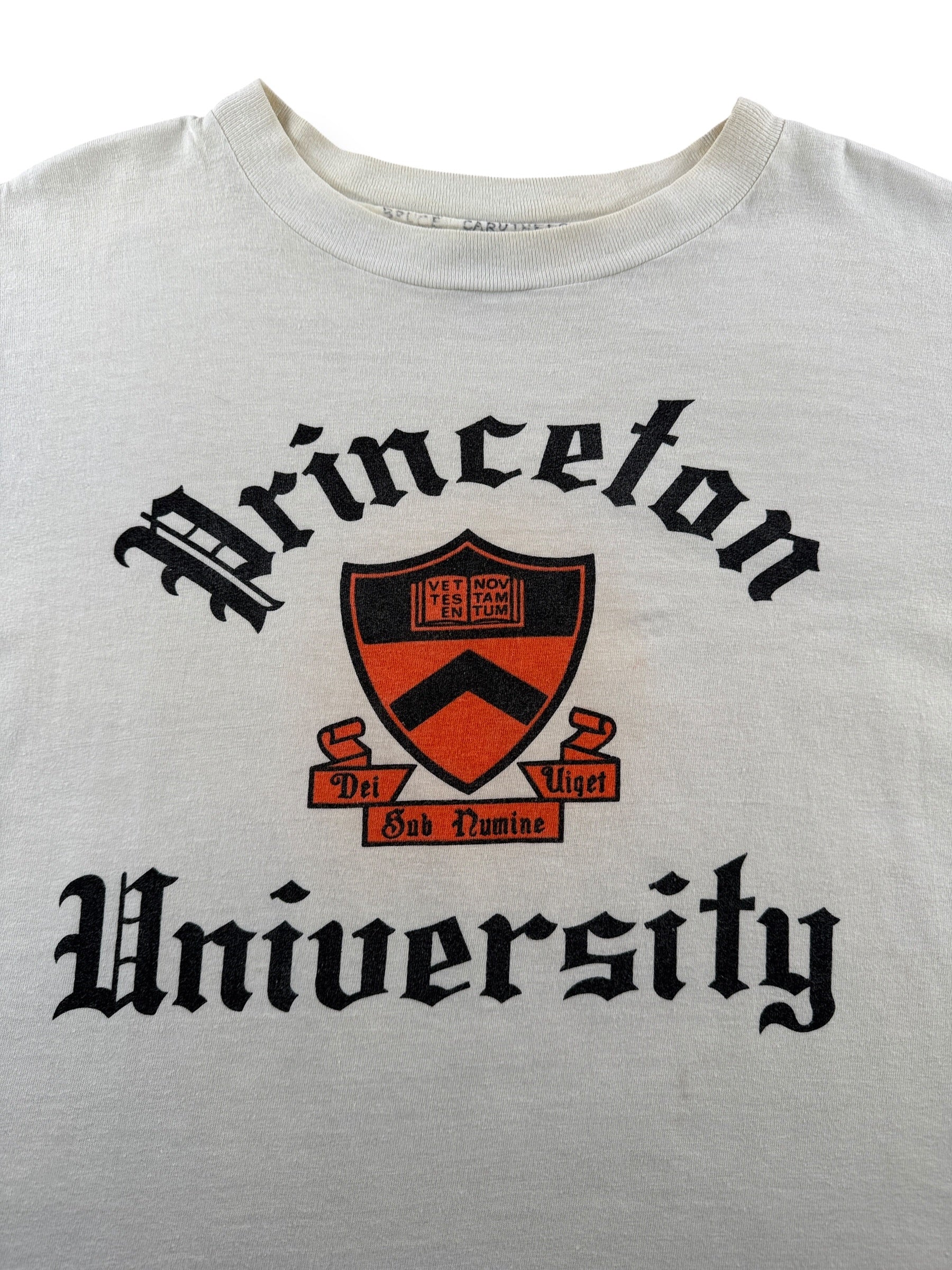 Graphic of Vintage 80s Princeton University Champion Tee SZ L