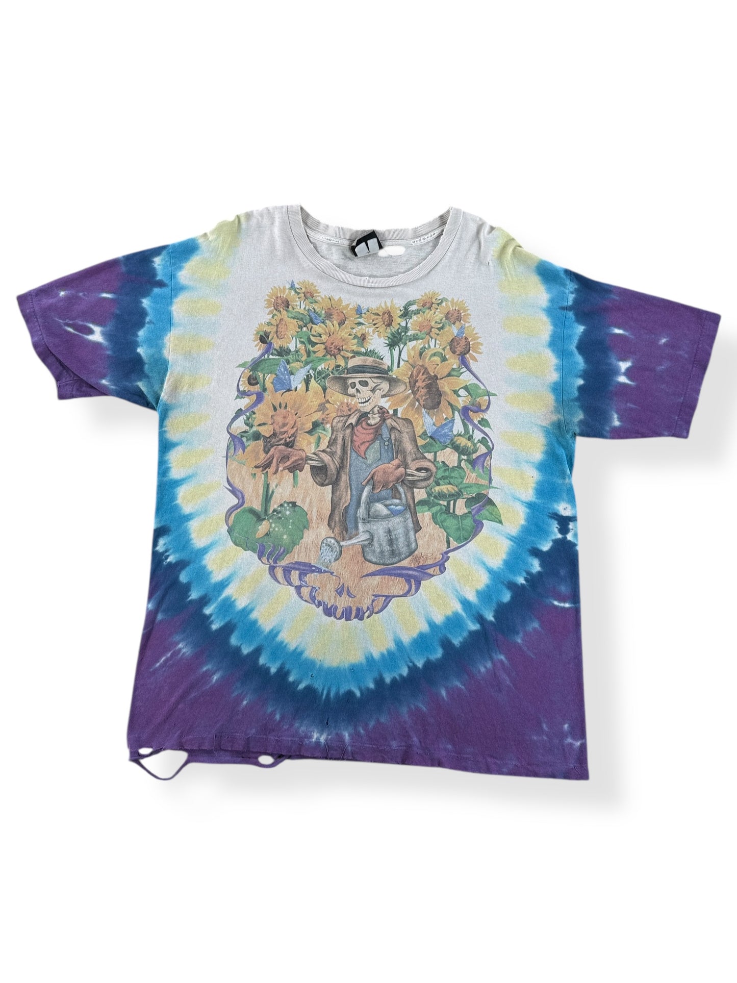 Front of Vintage Grateful Dead Sunflower Skeleton Tee SZ XL