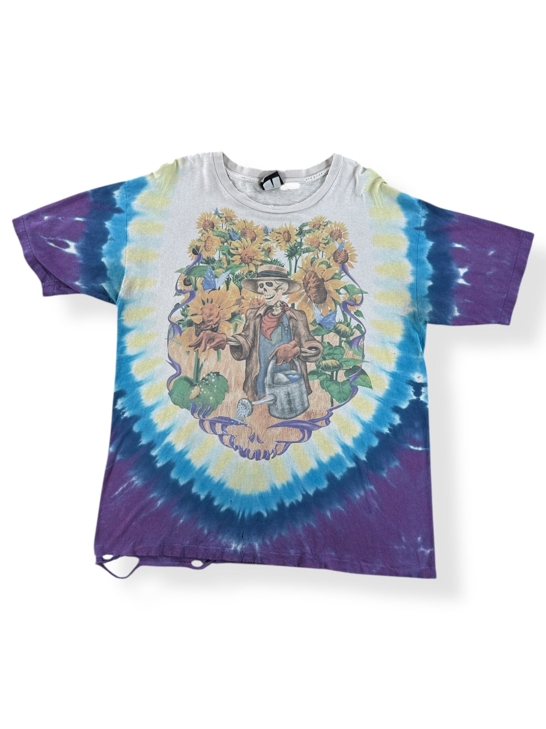 Front of Vintage Grateful Dead Sunflower Skeleton Tee SZ XL