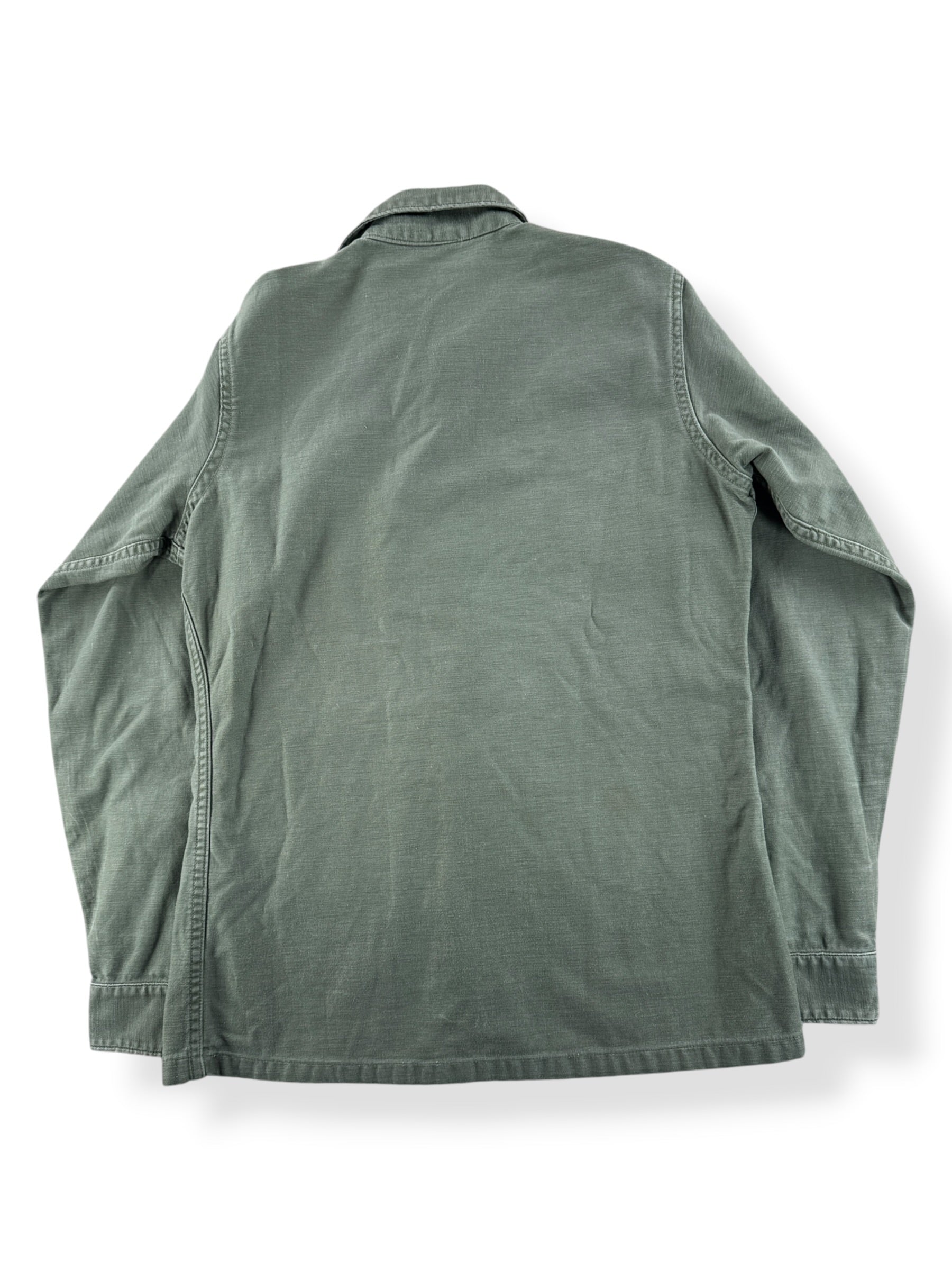 Back of Vintage Vietnam Era OG-107 Shirt SZ S