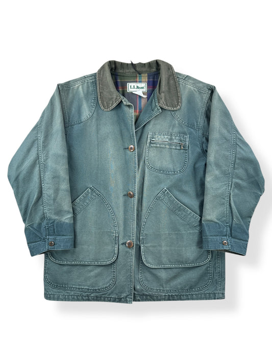 Front of Vintage Faded Green L.L. Bean Field Coat SZ M