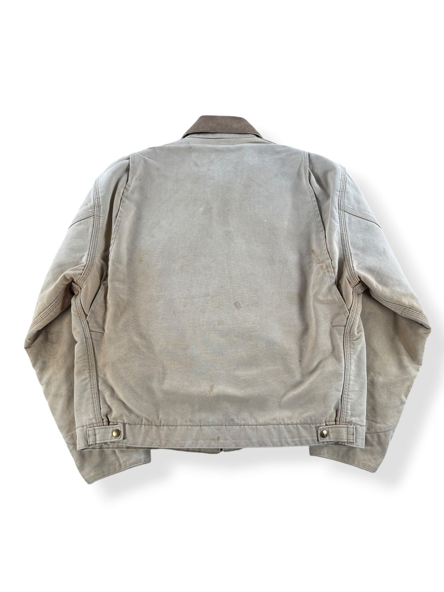 Back of Vintage Tan Carhartt Detroit Jacket SZ 46