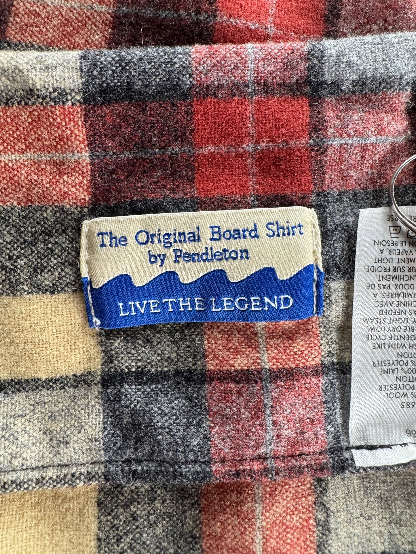 Label on Pendleton Lodge Board Shirt Jac SZ XXL Long