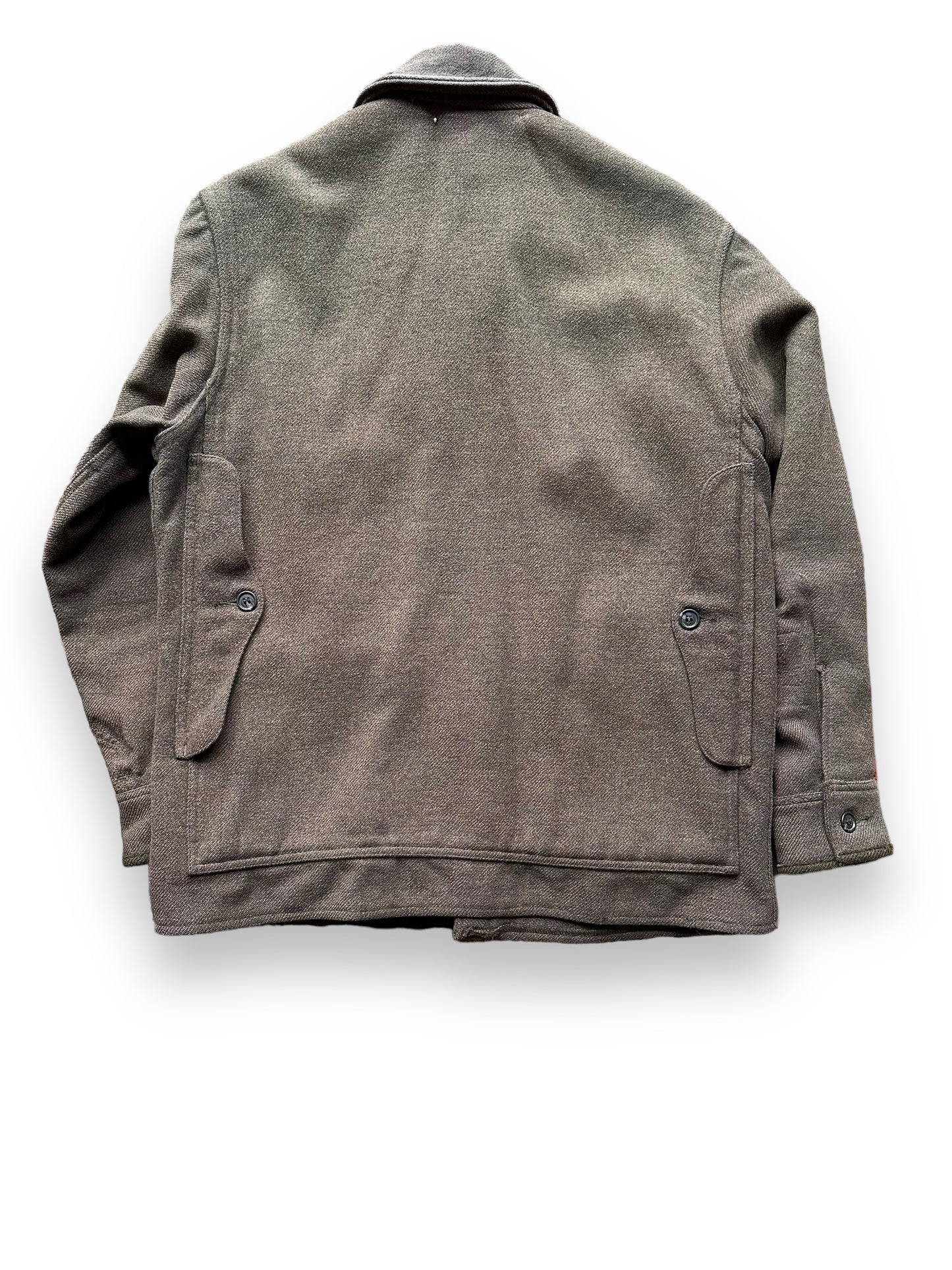 back of Vintage 80s Filson Weathered Repaired Cape Coat SZ 42 |  Barn Owl Vintage Goods | Vintage Filson Workwear Seattle
