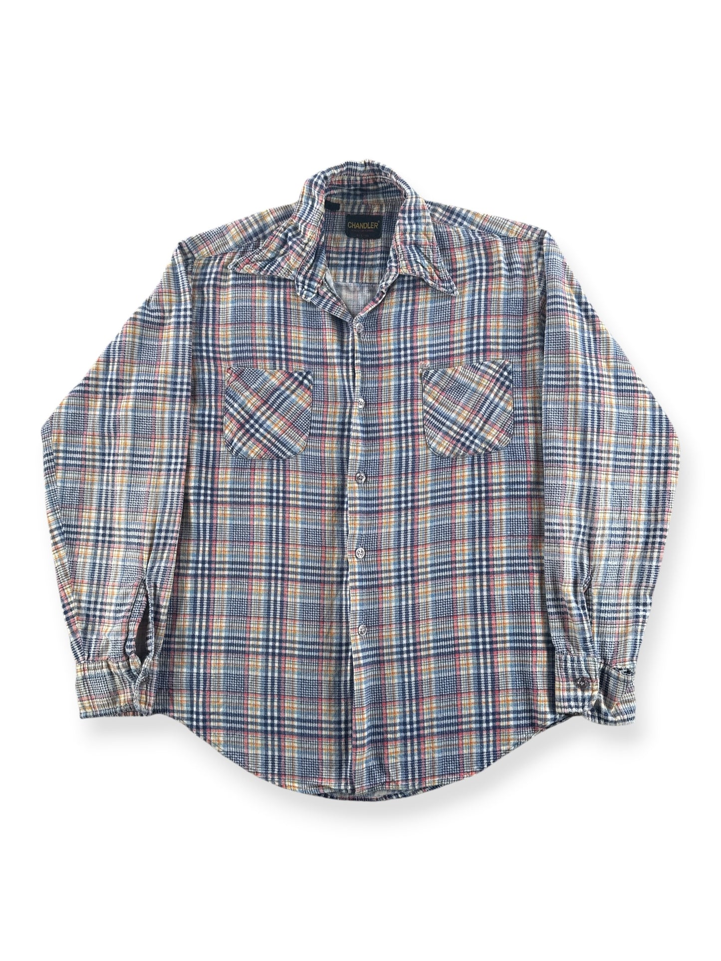 Front of Vintage Chandler Printed Cotton Flannel SZ L