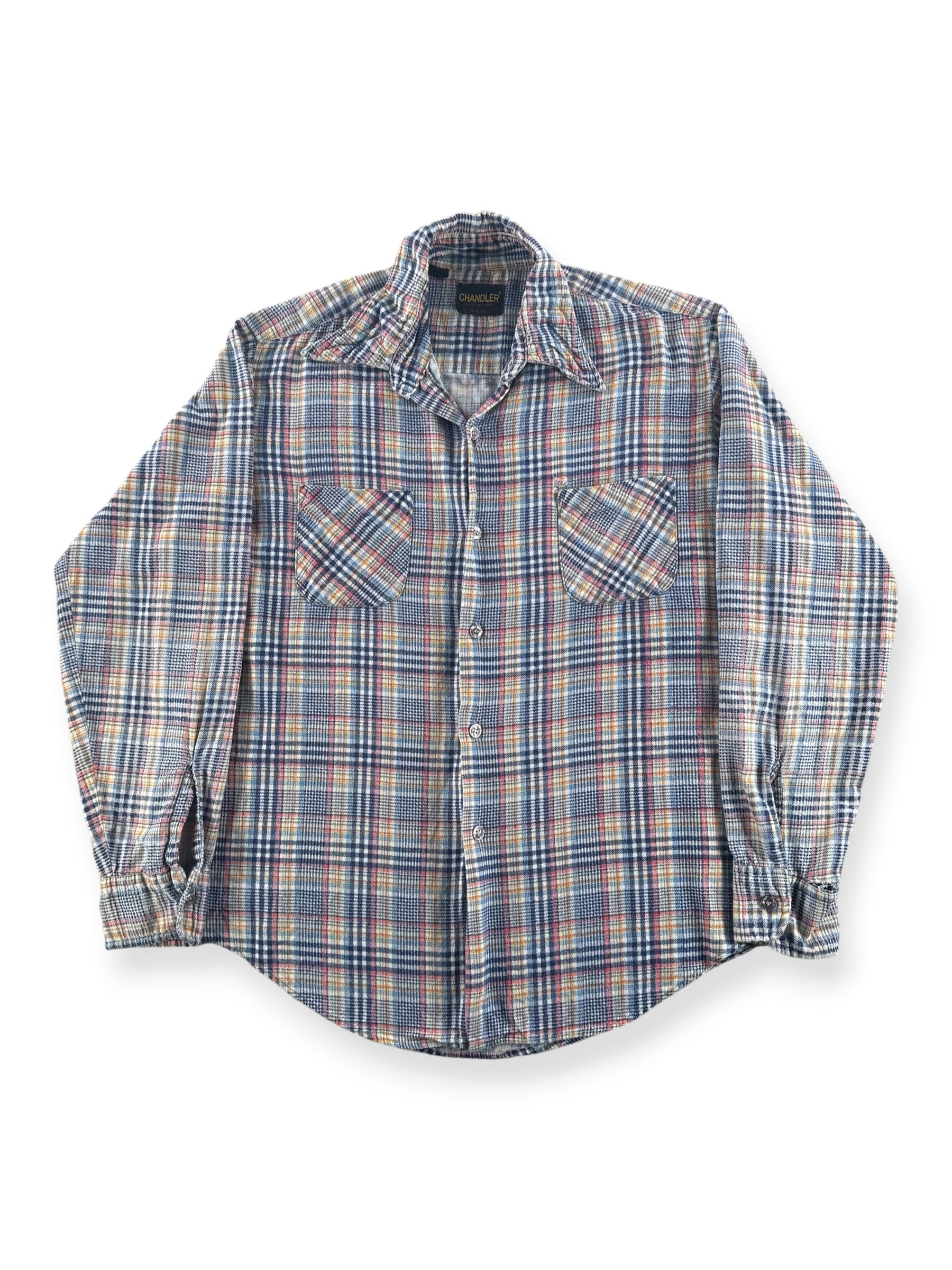 Front of Vintage Chandler Printed Cotton Flannel SZ L